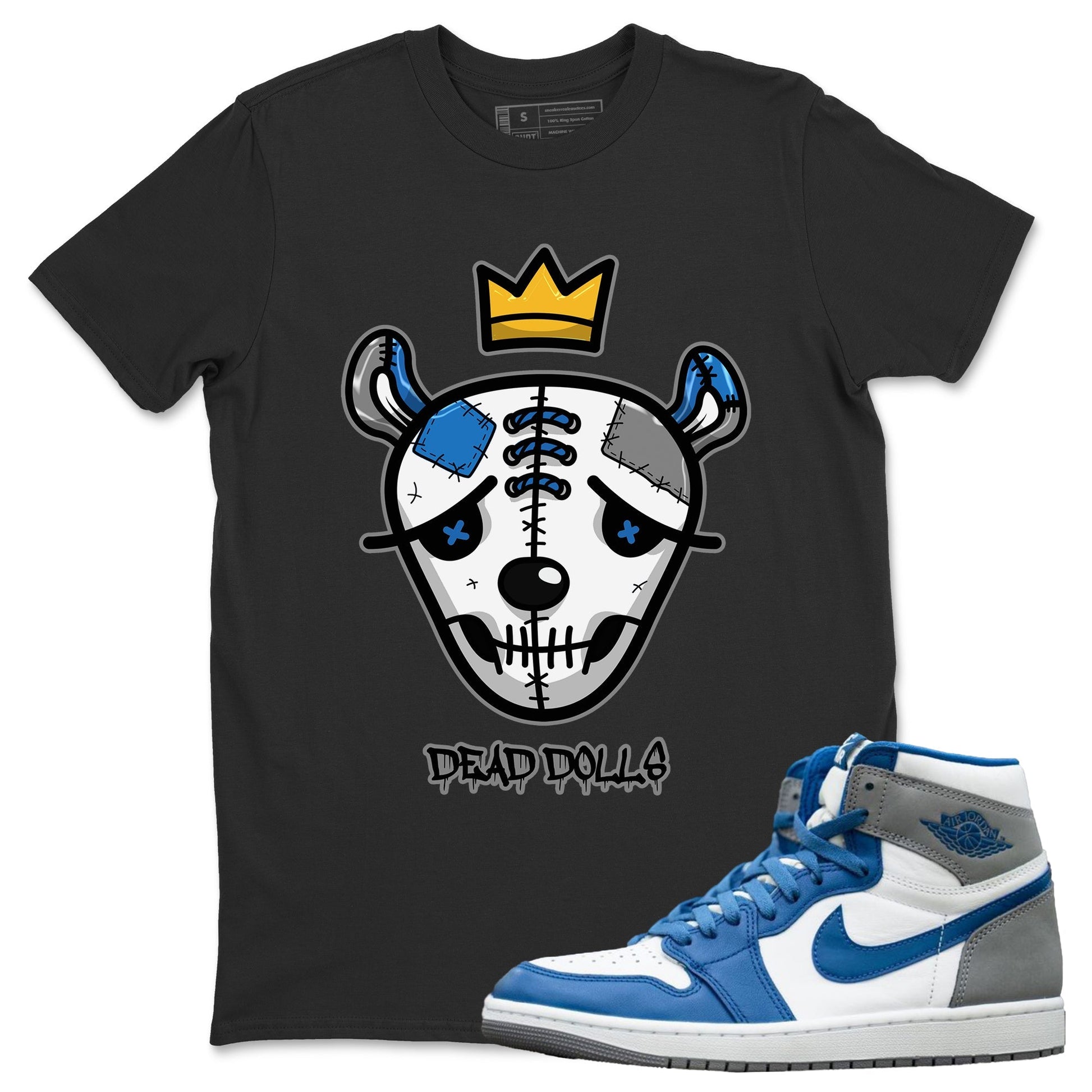 Jordan 1 True Blue Sneaker Match Tees Dead Dolls Face Sneaker Tees Jordan 1 True Blue Sneaker Release Tees Unisex Shirts