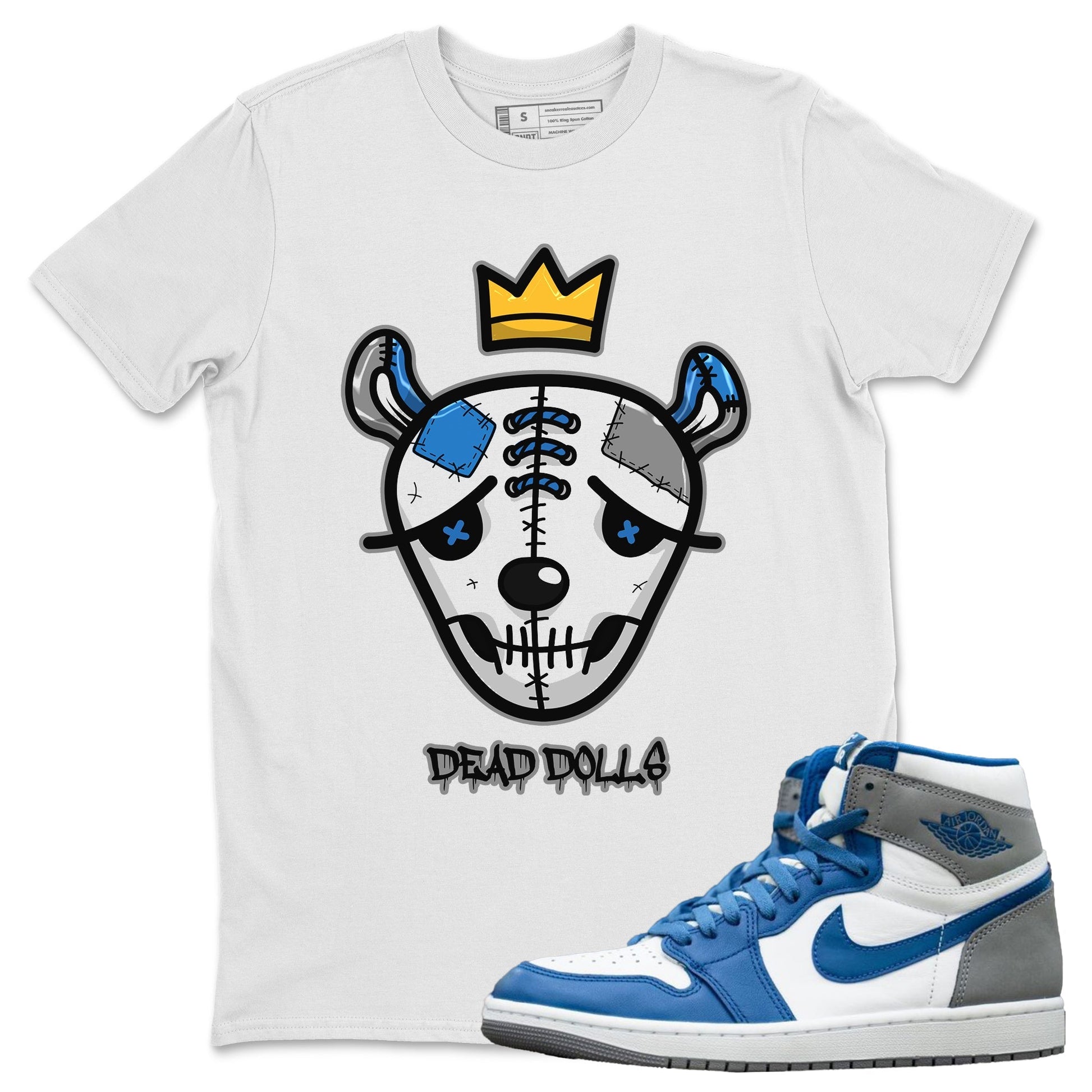 Jordan 1 True Blue Sneaker Match Tees Dead Dolls Face Sneaker Tees Jordan 1 True Blue Sneaker Release Tees Unisex Shirts