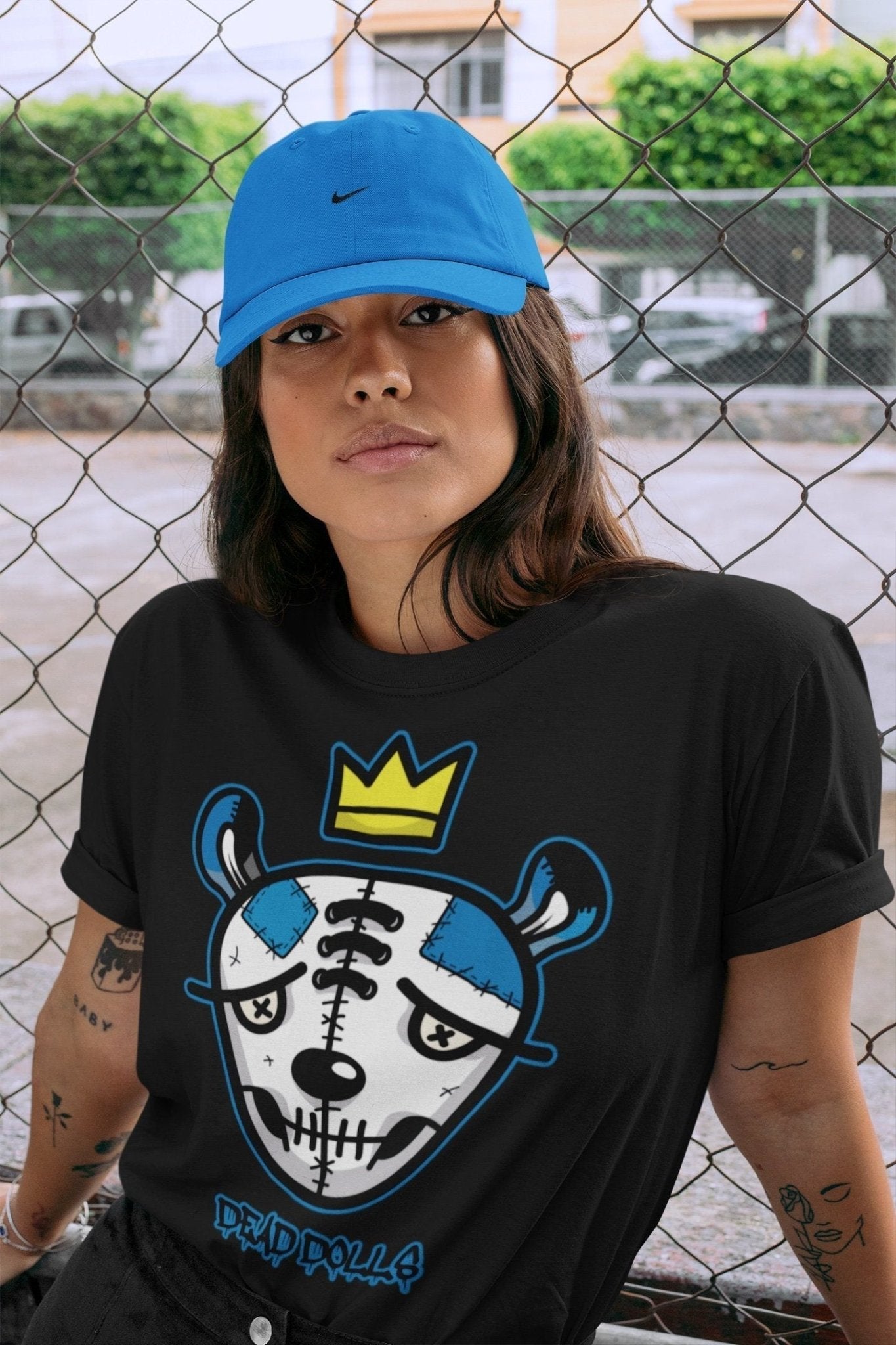 Jordan 1 Travis Scott Fragment Sneaker Match Tees Dead Dolls Face Sneaker Tees Jordan 1 Travis Scott Fragment Sneaker Release Tees Unisex Shirts
