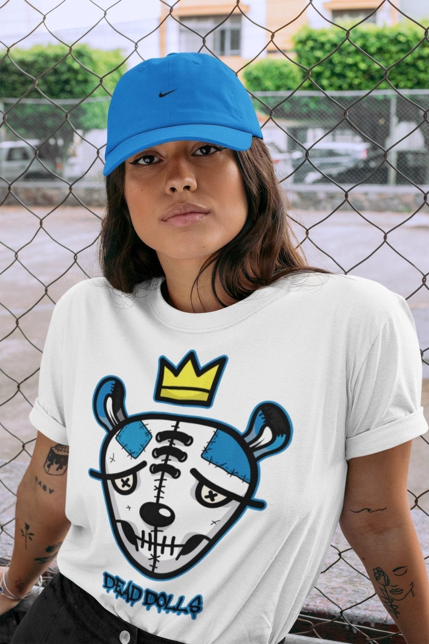 Jordan 1 Travis Scott Fragment Sneaker Match Tees Dead Dolls Face Sneaker Tees Jordan 1 Travis Scott Fragment Sneaker Release Tees Unisex Shirts