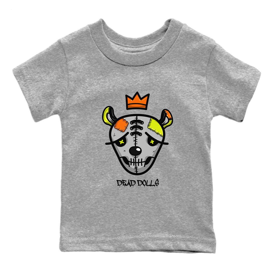 Nike Dunk Mid Premium shirt to match jordans Dead Dolls Face sneaker tees Nike Dunk Mid Halloween SNRT Sneaker Tees Sneaker Matching Clothing Brand Baby Toddler Heather Grey 2 T-Shirt