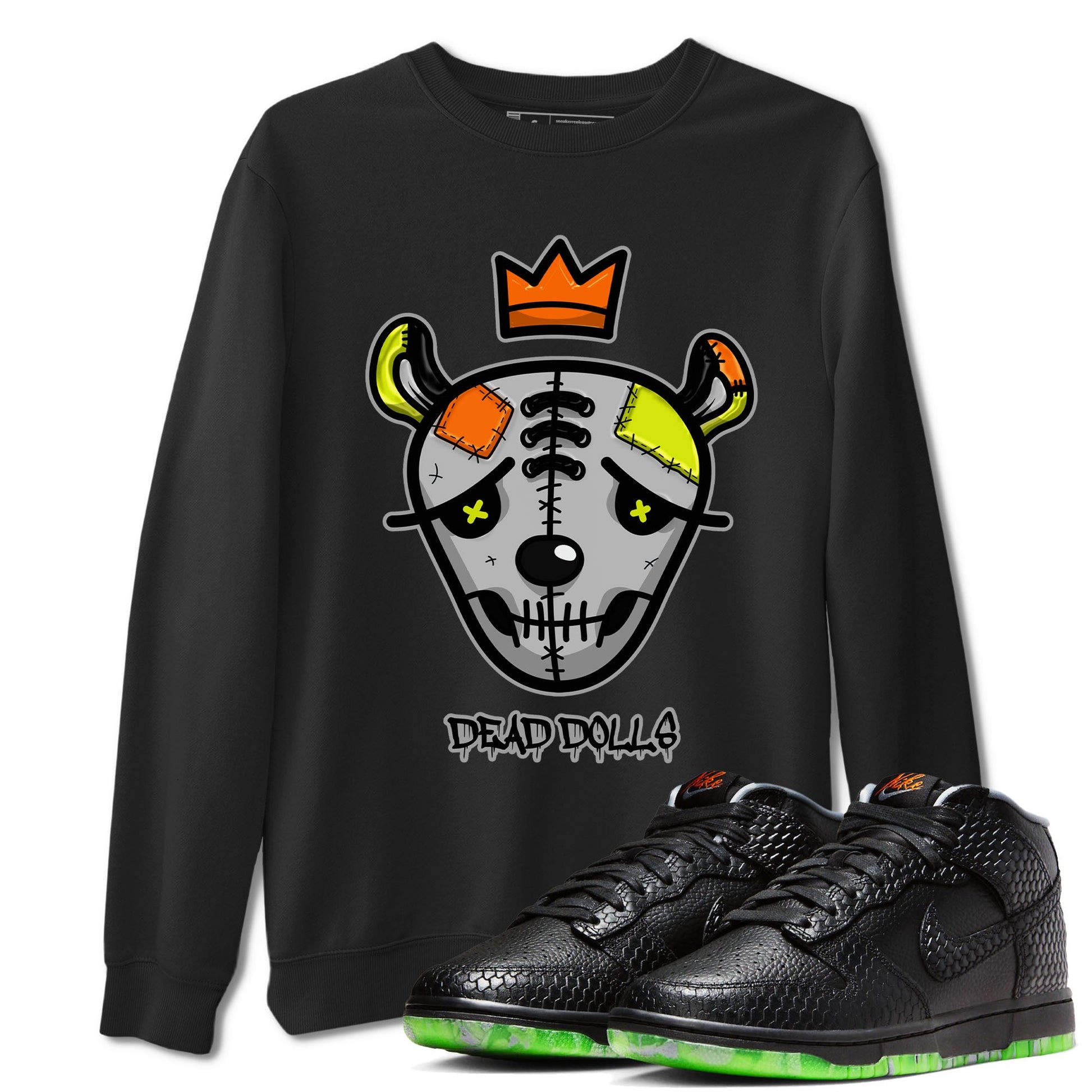 Nike Dunk Mid Premium shirt to match jordans Dead Dolls Face sneaker tees Nike Dunk Mid Halloween SNRT Sneaker Tees Sneaker Matching Clothing Brand Unisex Sneaker Tee Black 1 T-Shirt