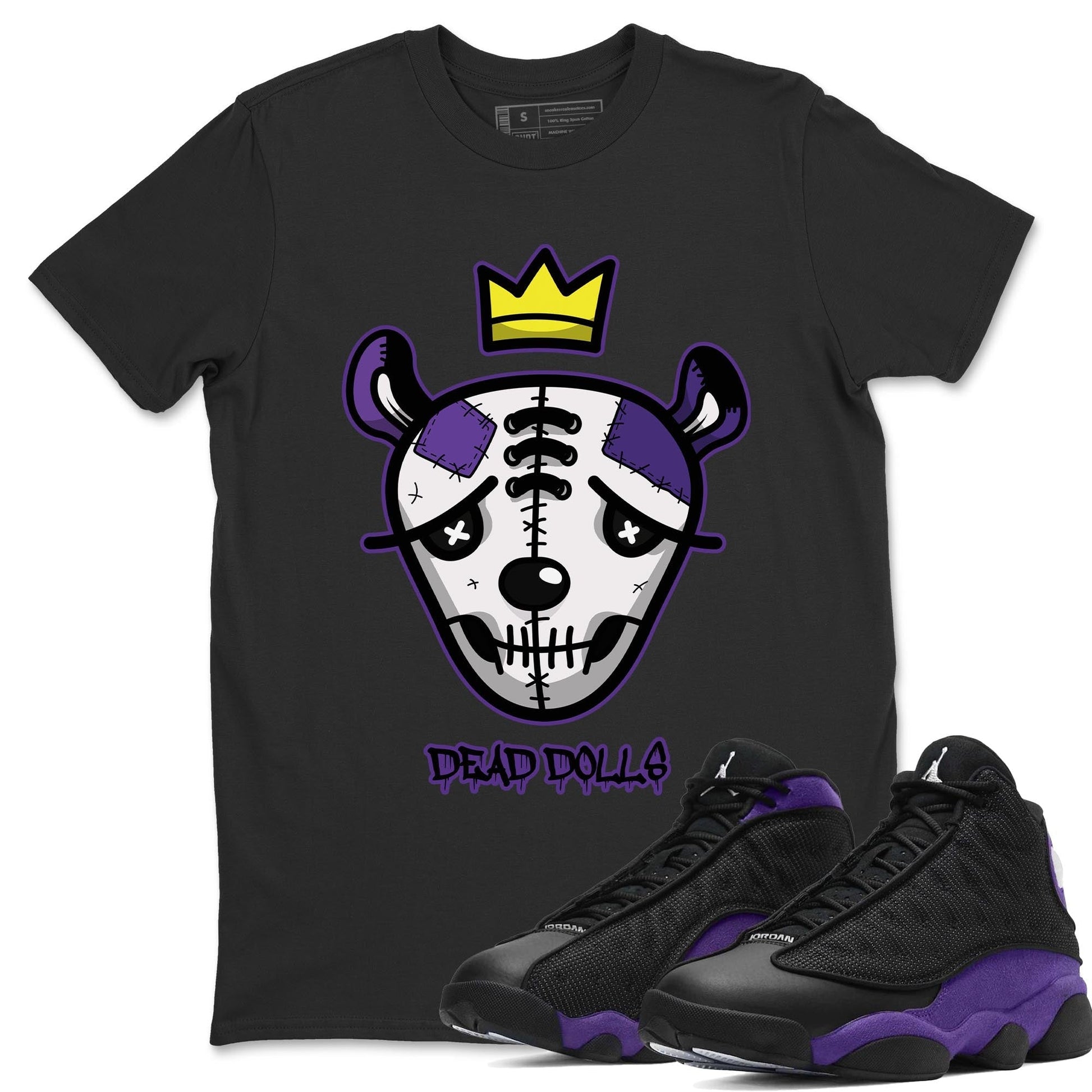 Jordan 13 Court Purple Sneaker Match Tees Dead Dolls Face Sneaker Tees Jordan 13 Court Purple Sneaker Release Tees Unisex Shirts