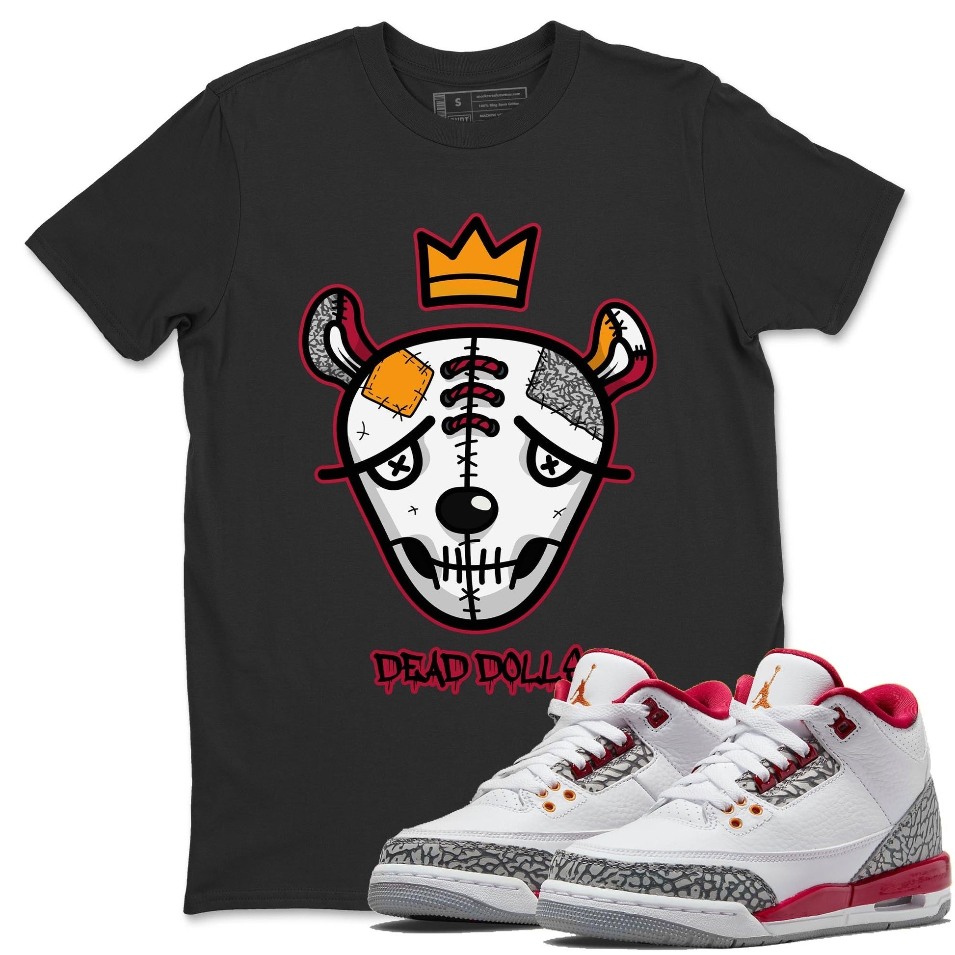 Jordan 3 Cardinal Sneaker Match Tees Dead Dolls Face Sneaker Tees Jordan 3 Cardinal Sneaker Release Tees Unisex Shirts