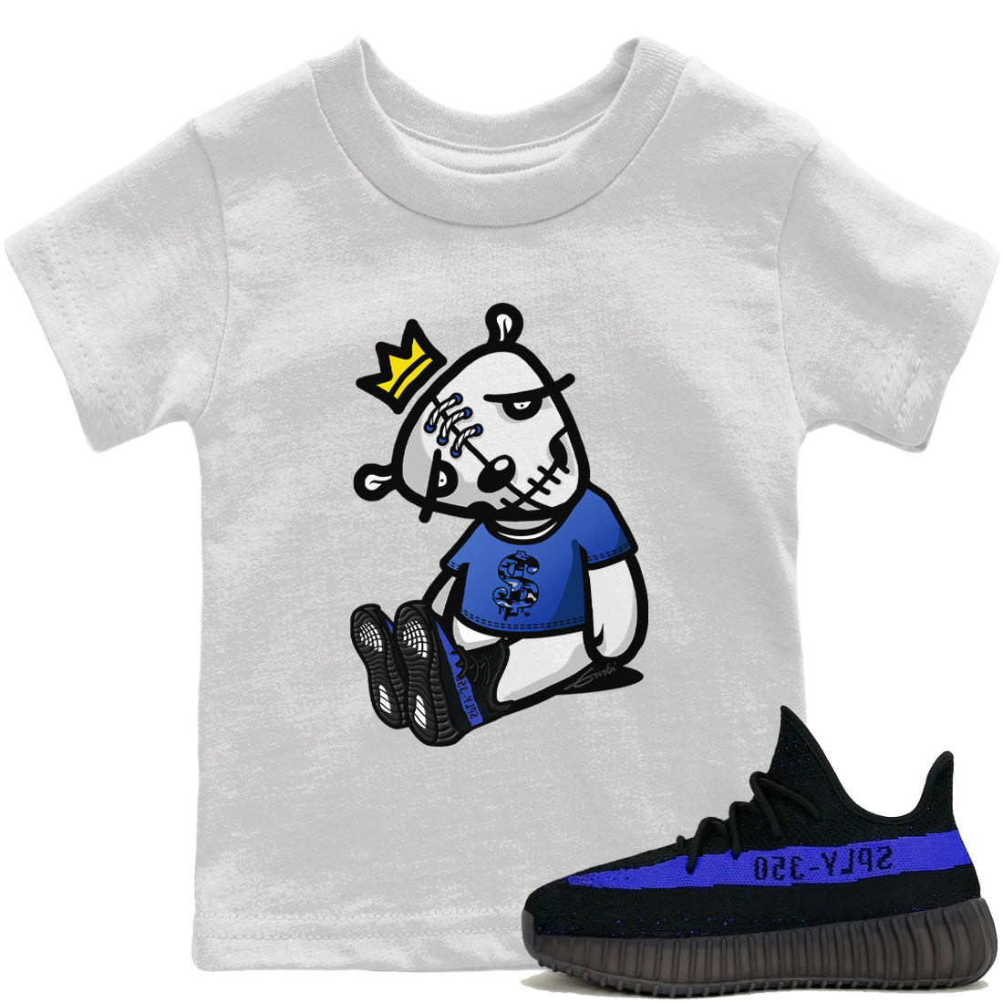 Yeezy 350 Dazzling Blue Sneaker Match Tees Dead Dolls Sneaker Tees Yeezy 350 Dazzling Blue Sneaker Release Tees Kids Shirts