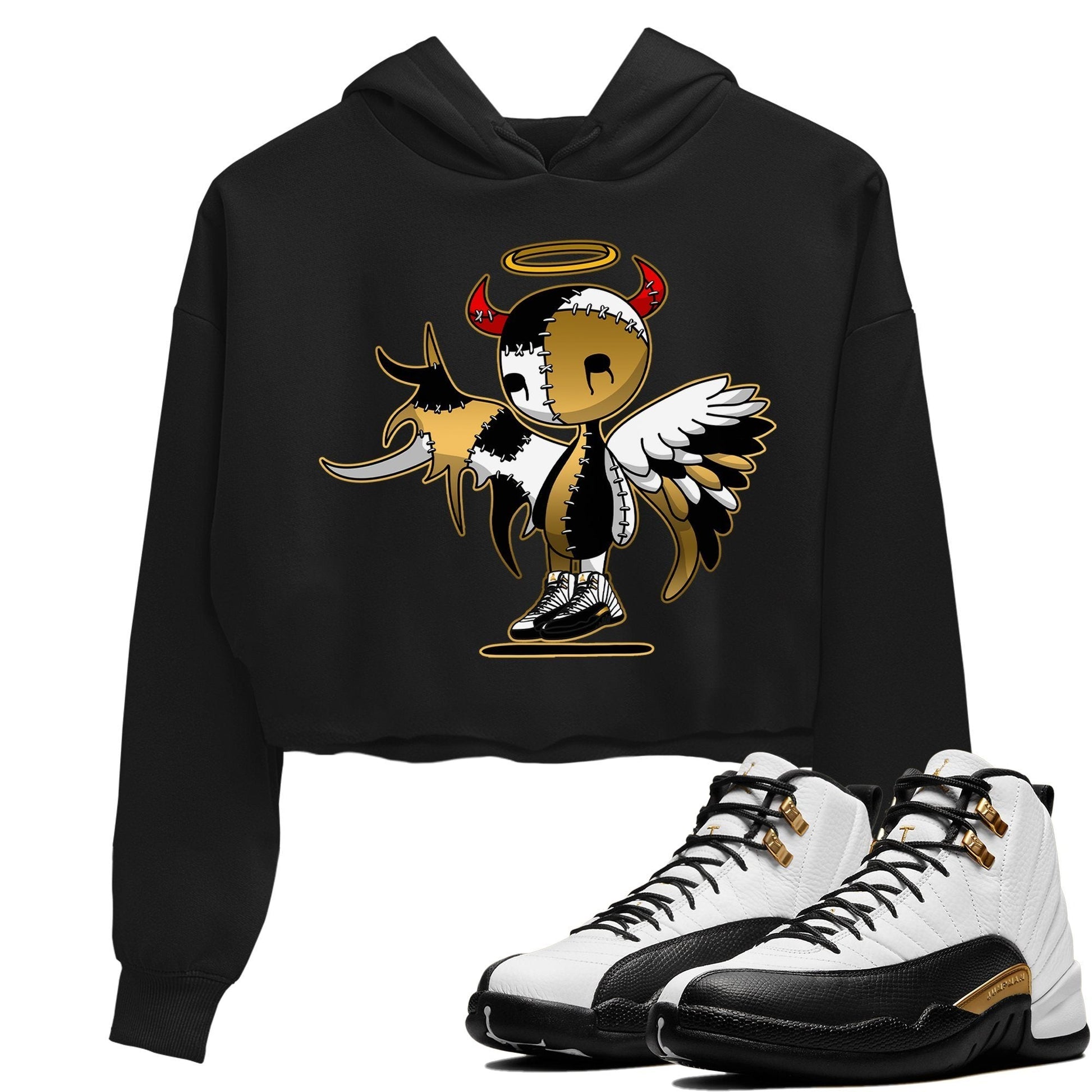 Jordan 12 Royalty Sneaker Match Tees Devil Angel Sneaker Tees Jordan 12 Royalty Sneaker Release Tees Women's Shirts