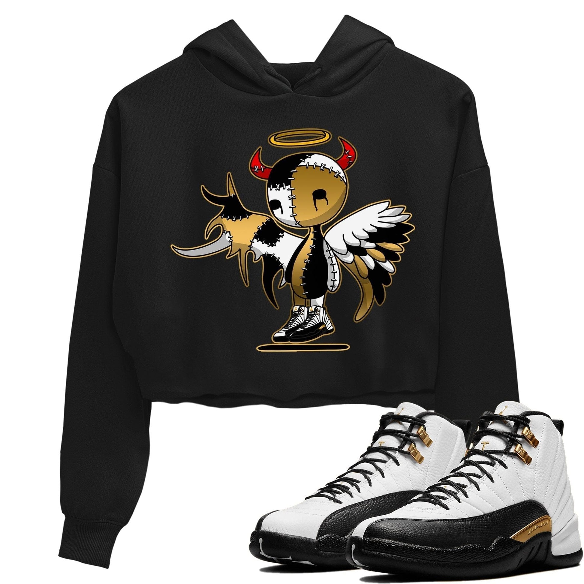 Jordan 12 Royalty Sneaker Match Tees Devil Angel Sneaker Tees Jordan 12 Royalty Sneaker Release Tees Women's Shirts