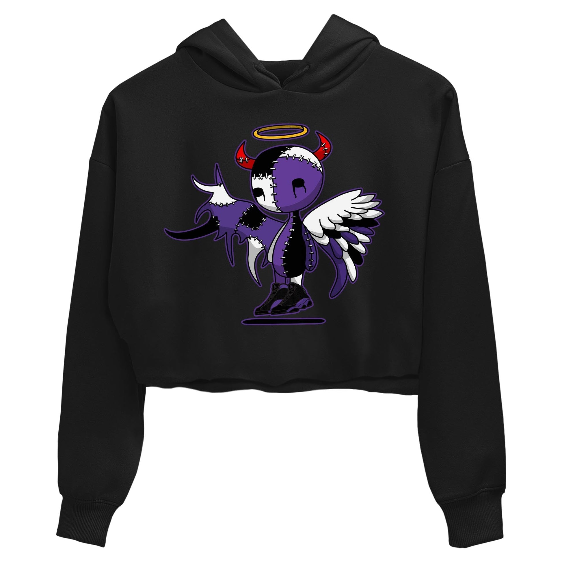 Jordan 13 Court Purple Sneaker Match Tees Devil Angel Sneaker Tees Jordan 13 Court Purple Sneaker Release Tees Women's Shirts