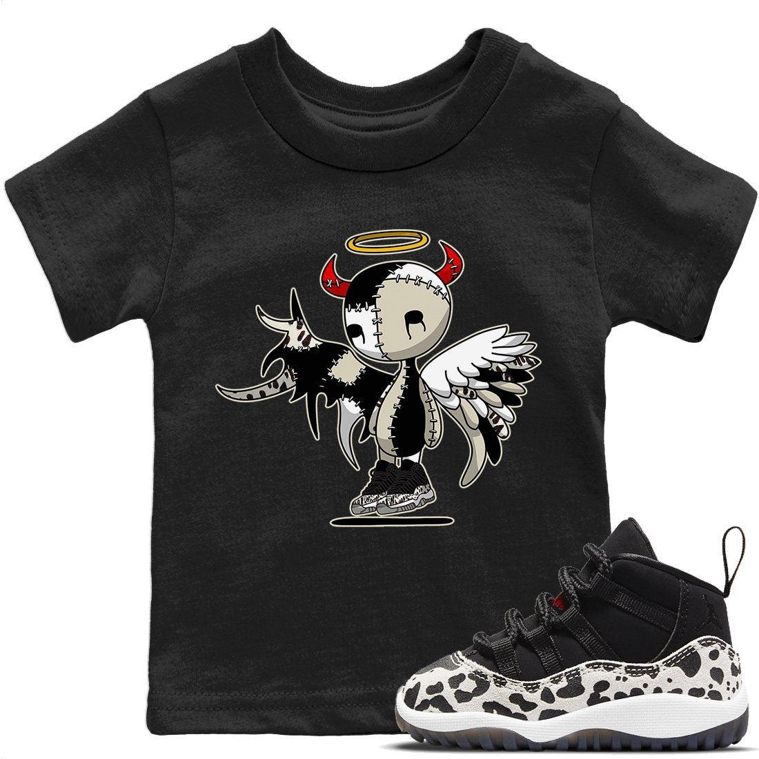 Jordan 11 Animal Instinct Sneaker Match Tees Devil Angel Sneaker Tees Jordan 11 Animal Instinct Sneaker Release Tees Kids Shirts