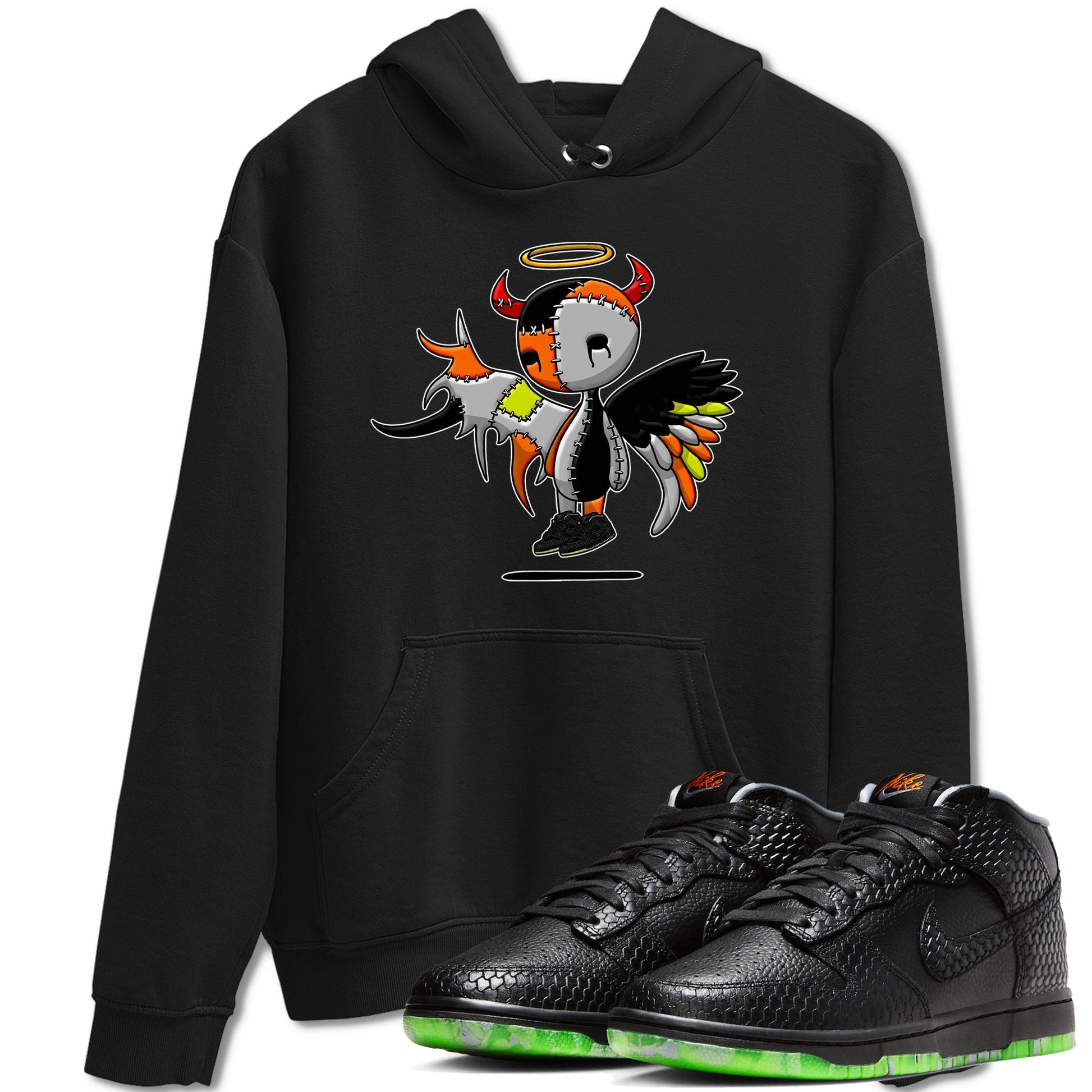 Nike Dunk Mid Premium shirt to match jordans Devil Angel sneaker tees Nike Dunk Mid Halloween SNRT Sneaker Tees Sneaker Matching Clothing Brand Unisex Sneaker Tee Black 1 T-Shirt