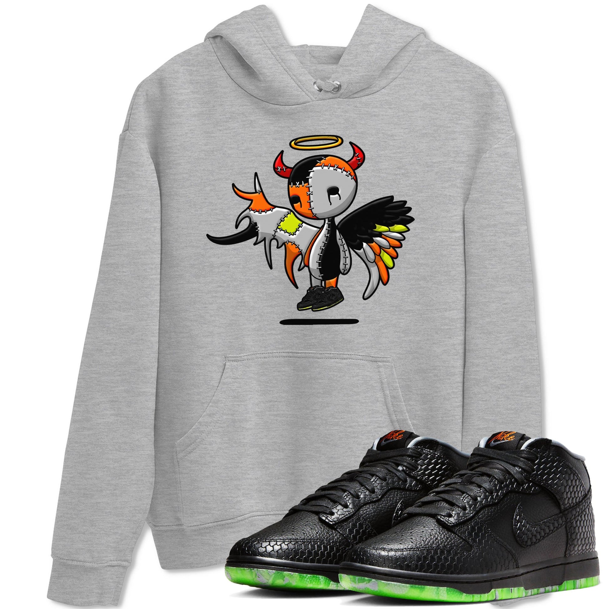 Nike Dunk Mid Premium shirt to match jordans Devil Angel sneaker tees Nike Dunk Mid Halloween SNRT Sneaker Tees Sneaker Matching Clothing Brand Unisex Sneaker Tee Heather Grey 1 T-Shirt