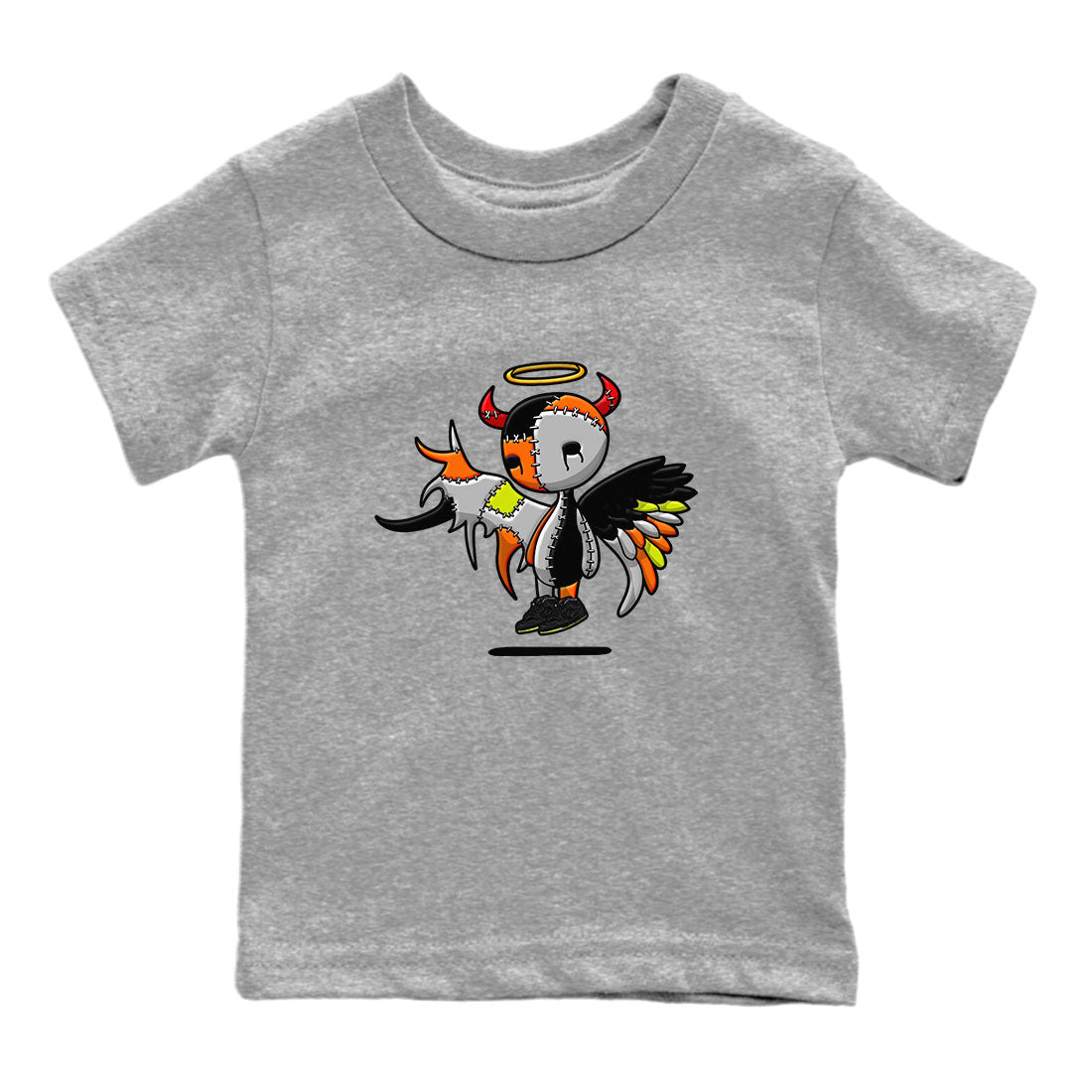 Nike Dunk Mid Premium shirt to match jordans Devil Angel sneaker tees Nike Dunk Mid Halloween SNRT Sneaker Tees Sneaker Matching Clothing Brand Baby Toddler Heather Grey 2 T-Shirt