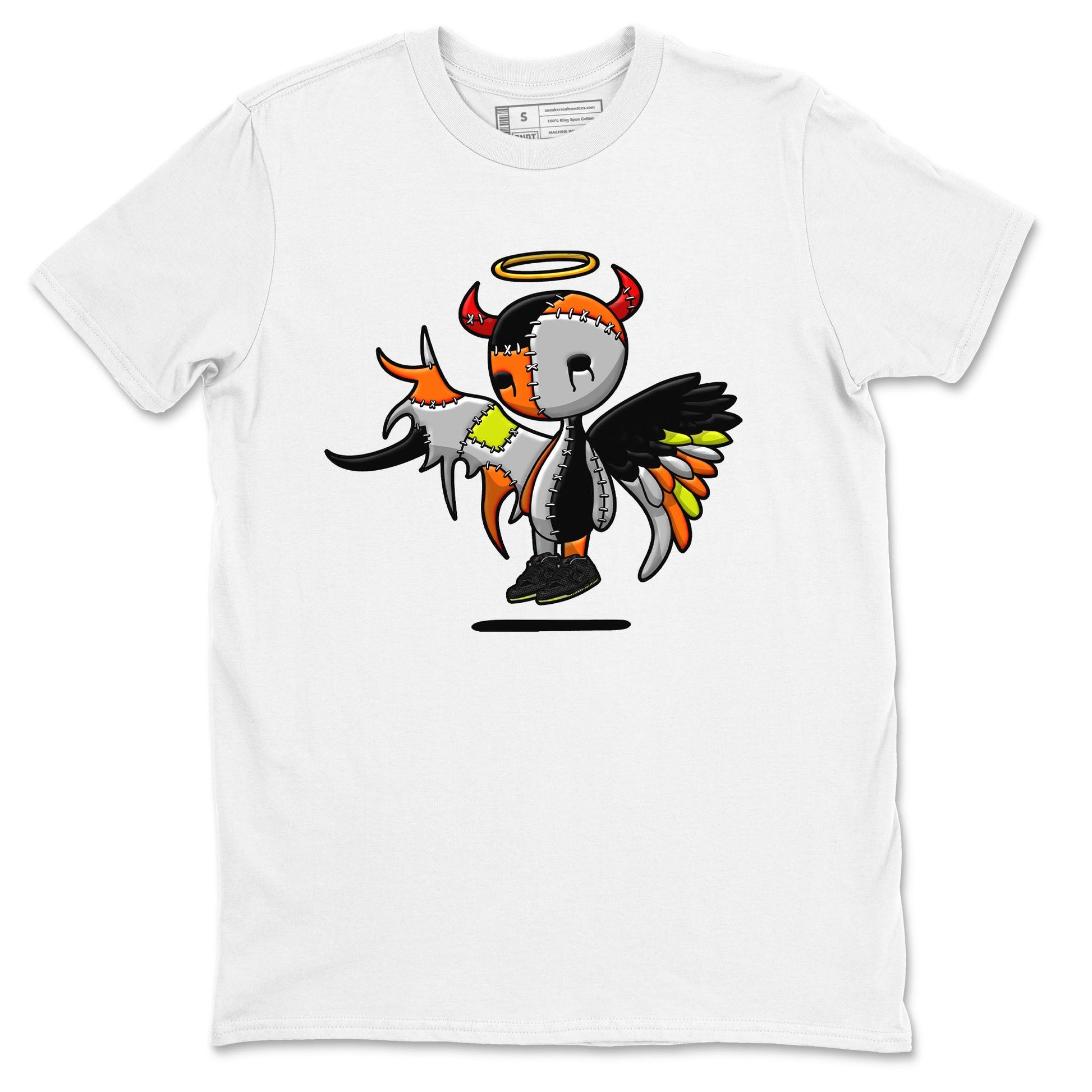 Nike Dunk Mid Premium shirt to match jordans Devil Angel sneaker tees Nike Dunk Mid Halloween SNRT Sneaker Tees Sneaker Matching Clothing Brand Unisex Sneaker Tee White 2 T-Shirt
