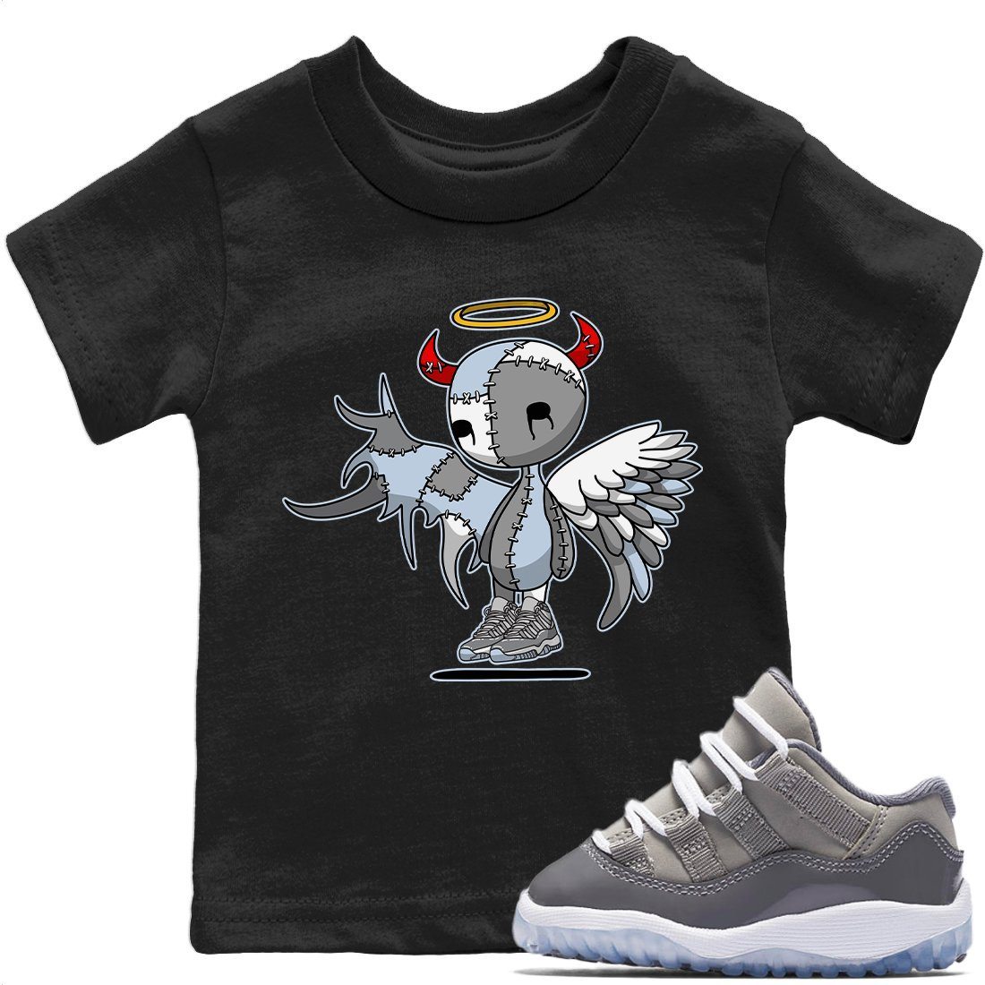 Jordan 11 Cool Grey Sneaker Match Tees Devil Angel Sneaker Tees Jordan 11 Cool Grey Sneaker Release Tees Kids Shirts