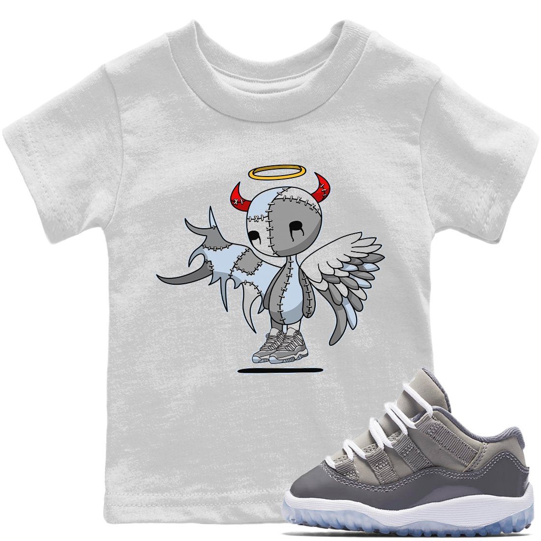 Jordan 11 Cool Grey Sneaker Match Tees Devil Angel Sneaker Tees Jordan 11 Cool Grey Sneaker Release Tees Kids Shirts