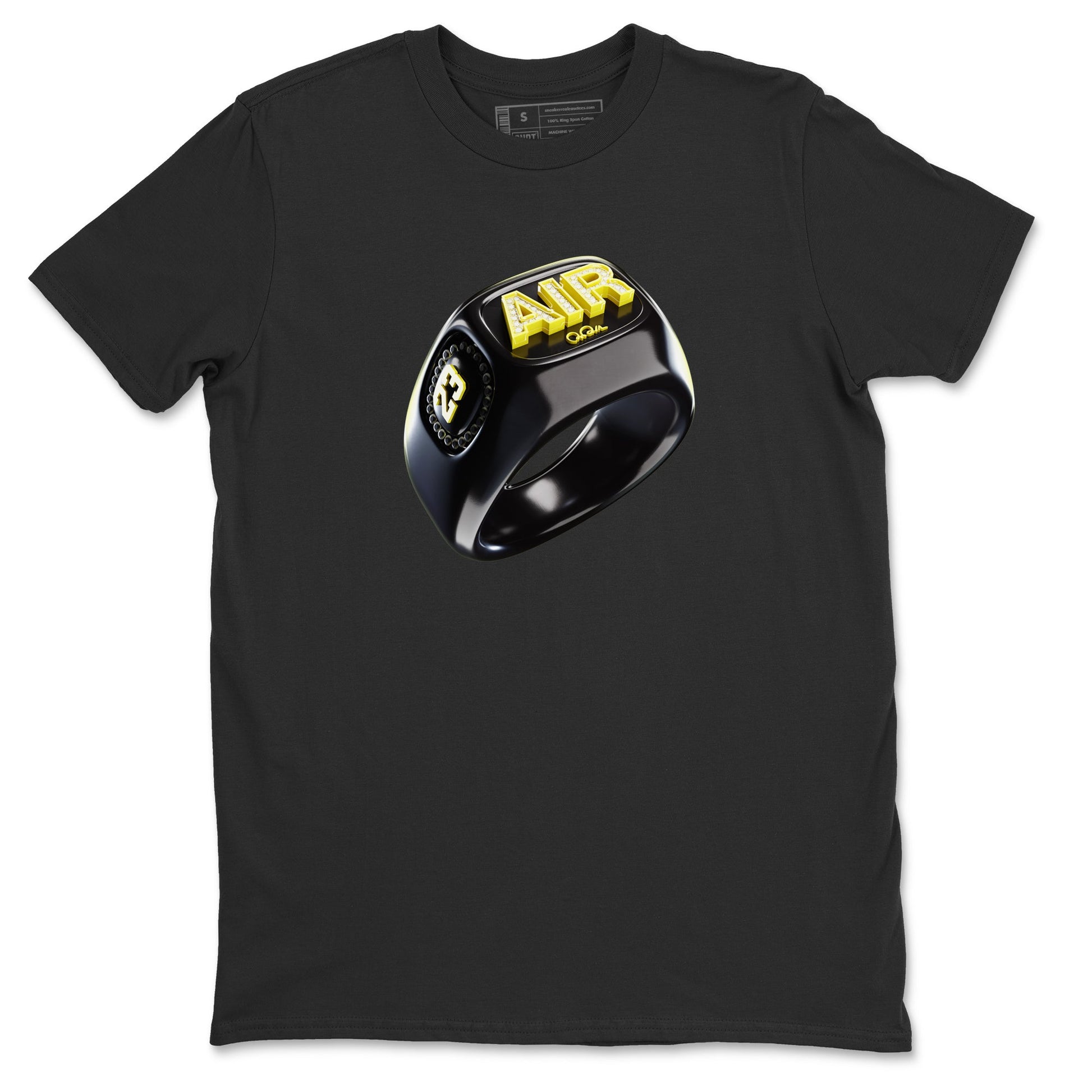 Air Jordan 4 Thunder Sneaker Match Tees Diamond Ring Sneaker Tees AJ4 Thunder Jumpman Sneaker Release Tees Unisex Shirts Black 2