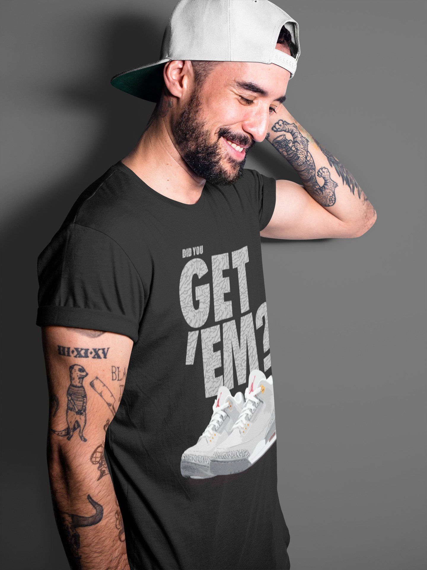 Jordan 3 Cool Grey Sneaker Match Tees Did You Get Em SNRT Sneaker Tees Jordan 3 Cool Grey SNRT Sneaker Release Tees Unisex Shirts
