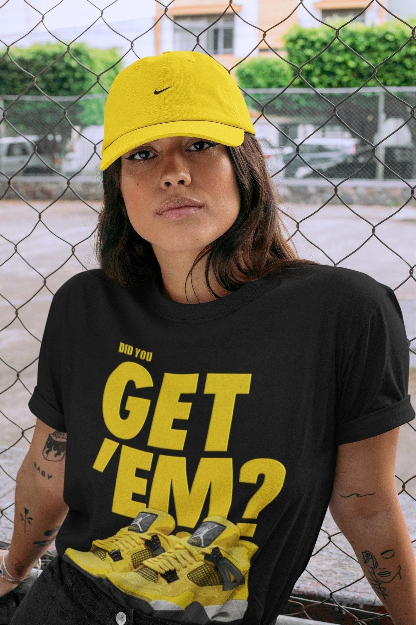 Jordan 4 Lightning Sneaker Match Tees Did You Get Em SNRT Sneaker Tees Jordan 4 Lightning SNRT Sneaker Release Tees Unisex Shirts
