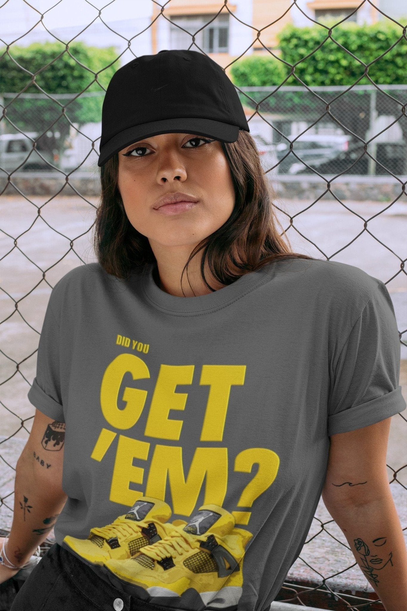 Jordan 4 Lightning Sneaker Match Tees Did You Get Em SNRT Sneaker Tees Jordan 4 Lightning SNRT Sneaker Release Tees Unisex Shirts