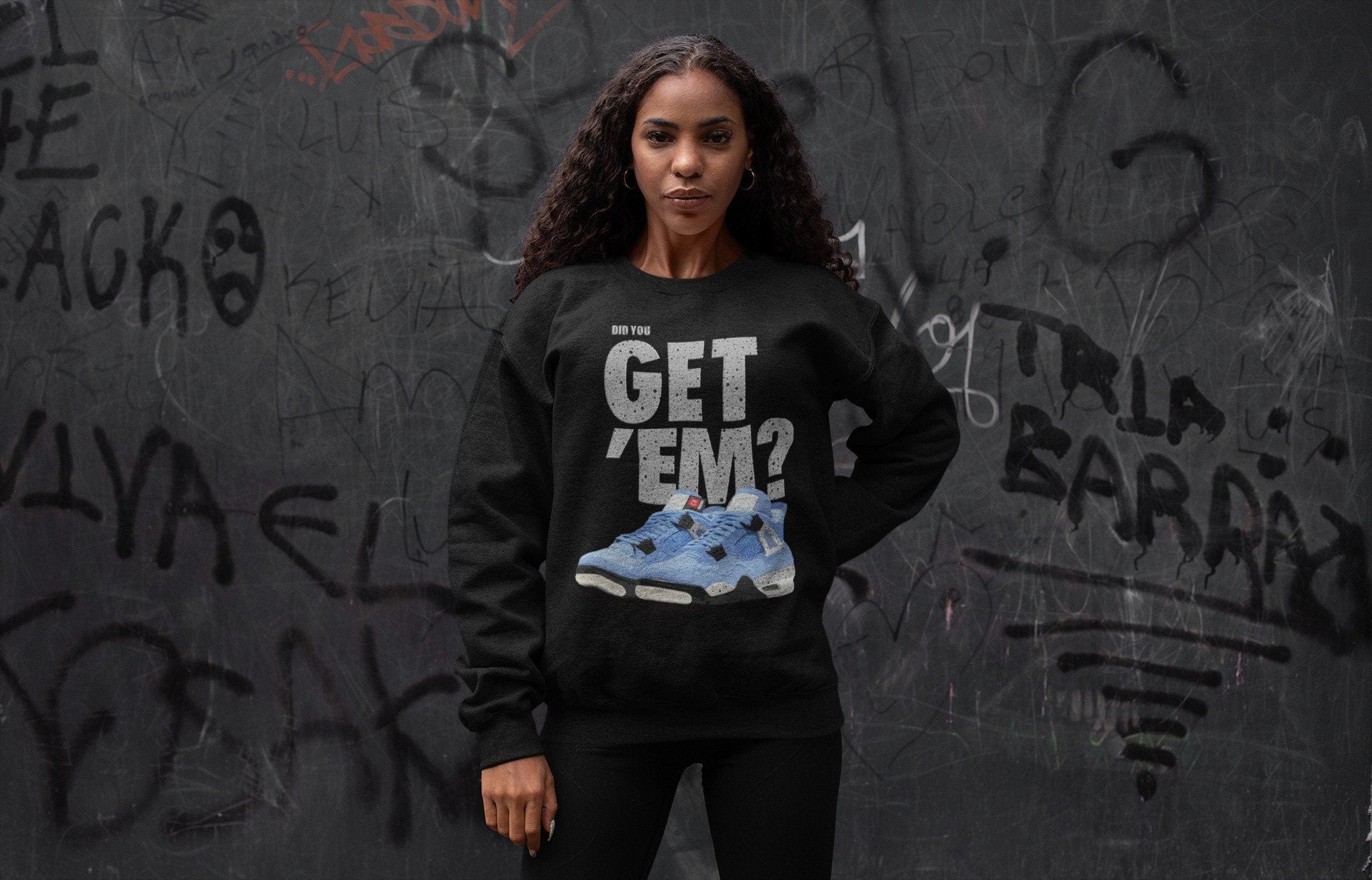 Jordan 4 University Blue Sneaker Match Tees Did You Get Em SNRT Sneaker Tees Jordan 4 University Blue SNRT Sneaker Release Tees Unisex Shirts
