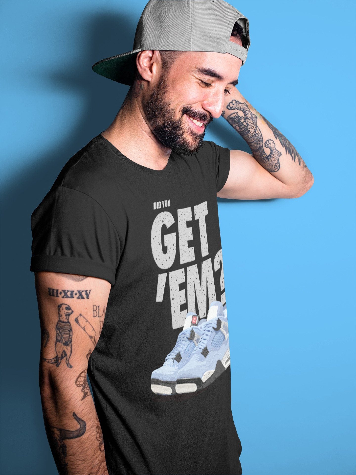 Jordan 4 University Blue Sneaker Match Tees Did You Get Em SNRT Sneaker Tees Jordan 4 University Blue SNRT Sneaker Release Tees Unisex Shirts