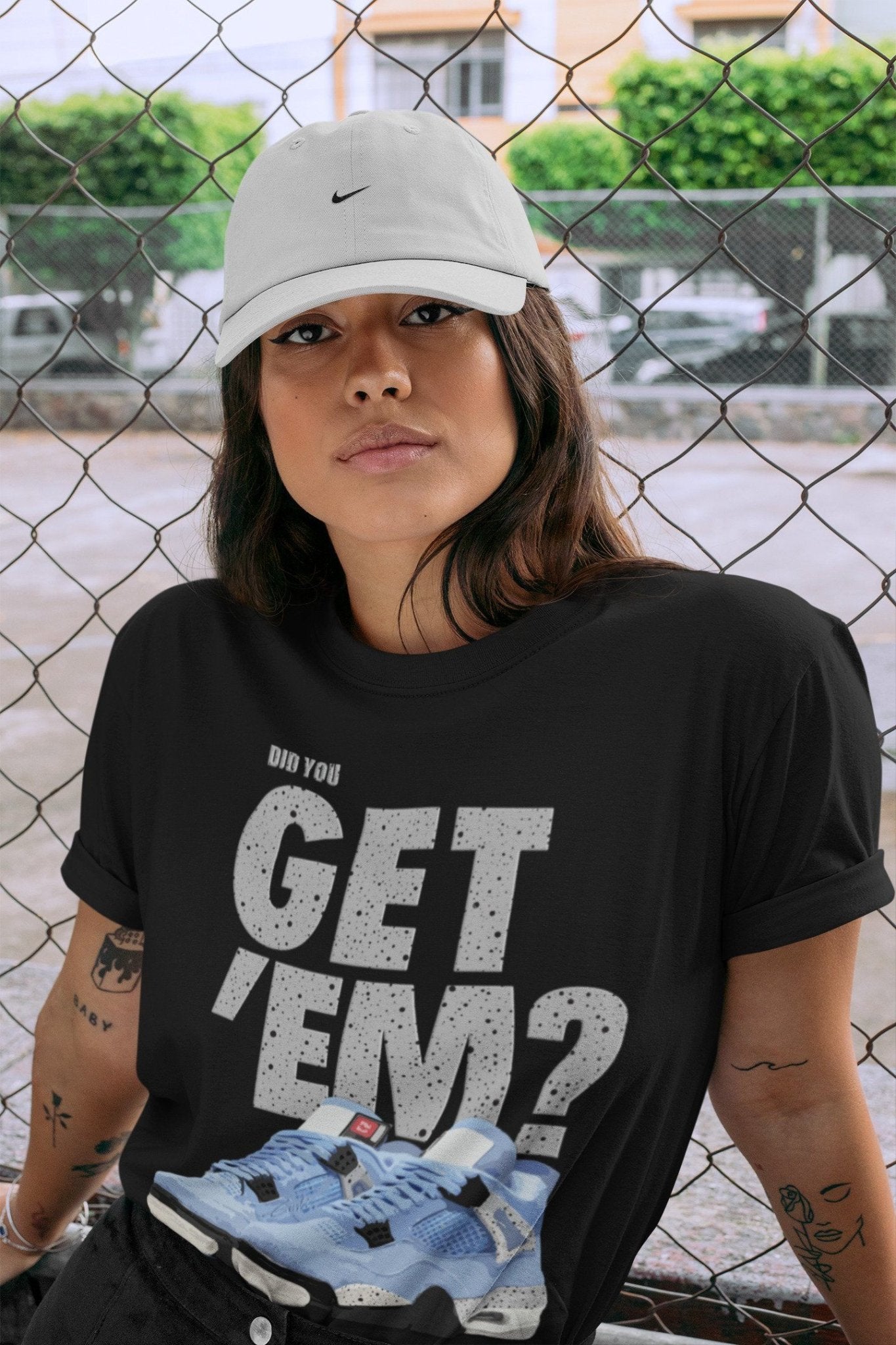 Jordan 4 University Blue Sneaker Match Tees Did You Get Em SNRT Sneaker Tees Jordan 4 University Blue SNRT Sneaker Release Tees Unisex Shirts