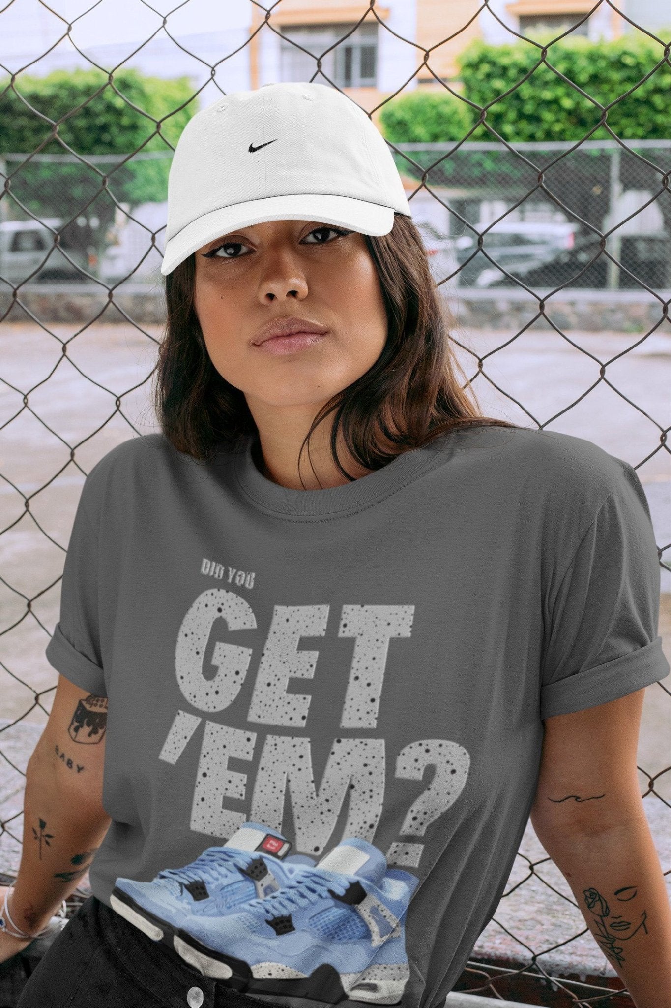 Jordan 4 University Blue Sneaker Match Tees Did You Get Em SNRT Sneaker Tees Jordan 4 University Blue SNRT Sneaker Release Tees Unisex Shirts