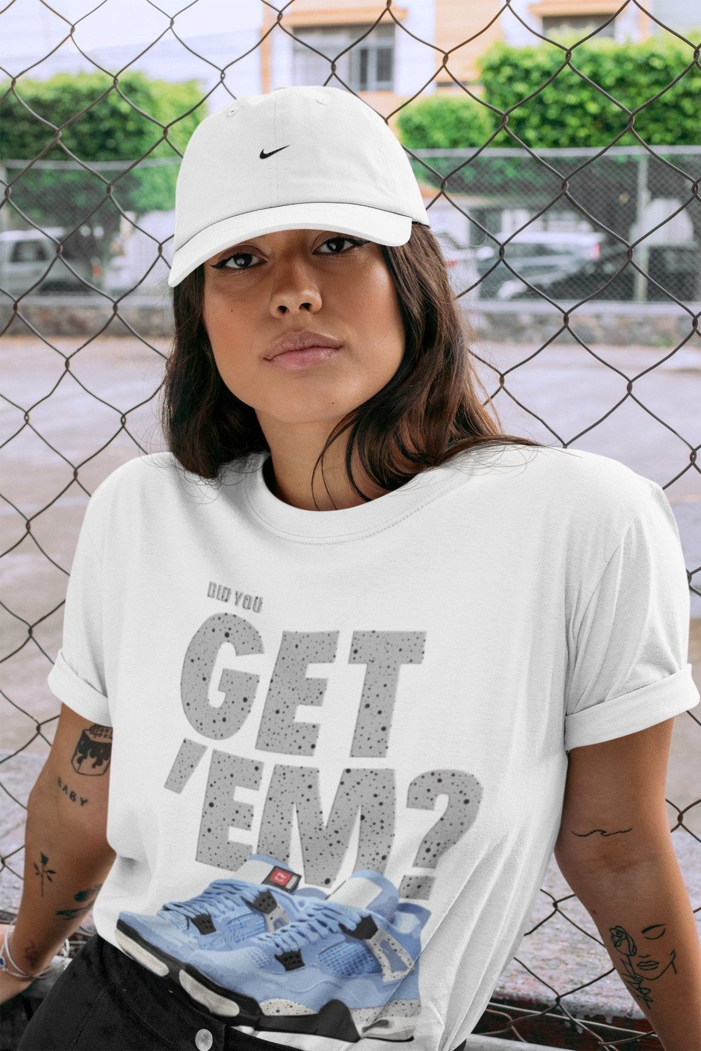 Jordan 4 University Blue Sneaker Match Tees Did You Get Em SNRT Sneaker Tees Jordan 4 University Blue SNRT Sneaker Release Tees Unisex Shirts