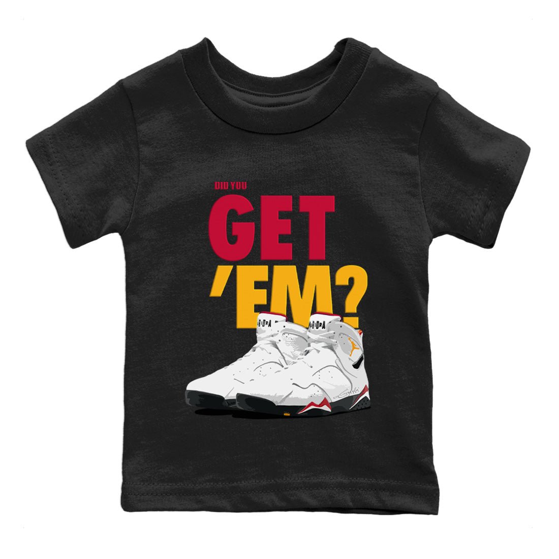 Jordan 7 Cardinal Sneaker Match Tees Did You Get 'Em SNRT Sneaker Tees Jordan 7 Cardinal SNRT Sneaker Release Tees Kids Shirts