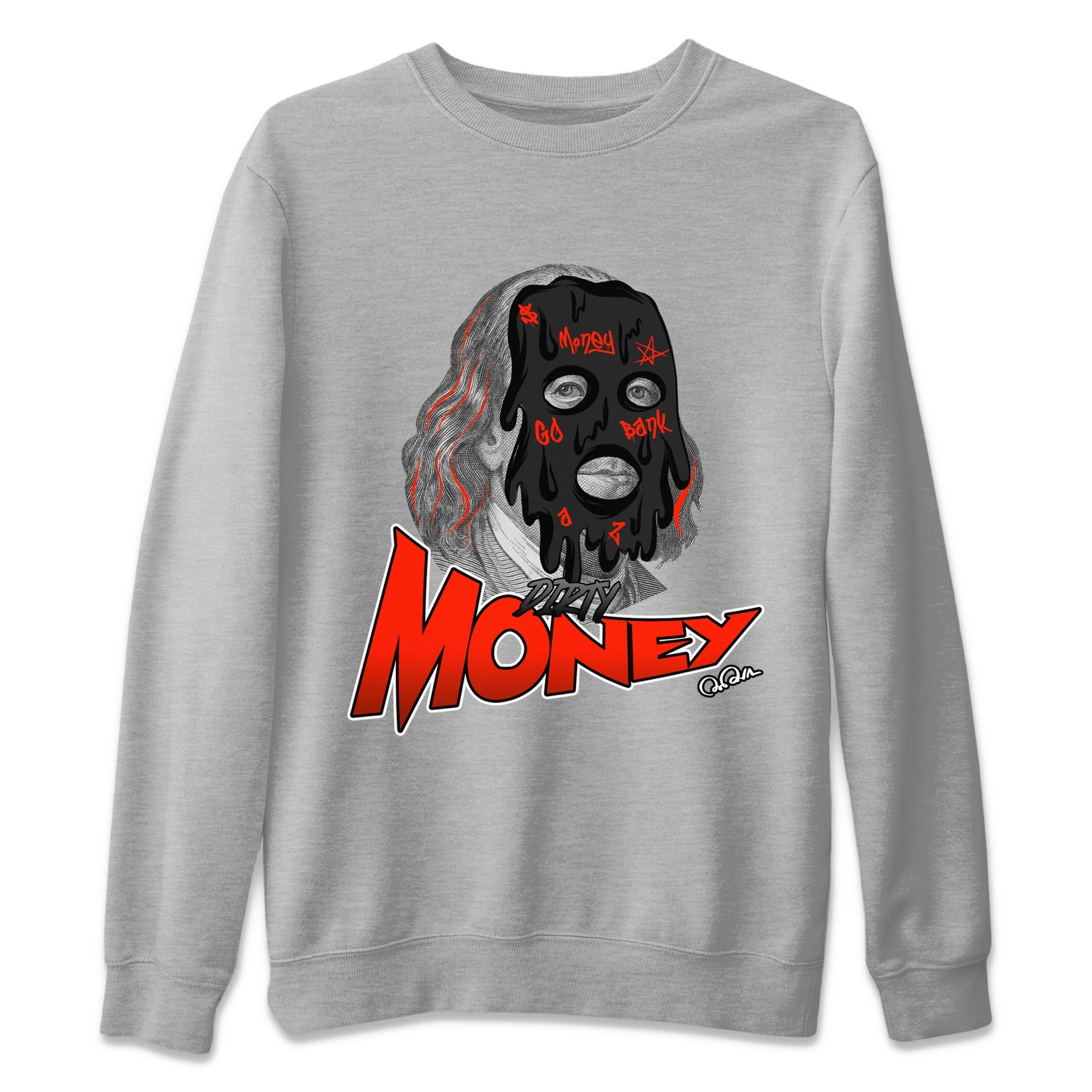 Air Jordan 12 Brilliant Orange Sneaker Match Tees Dirty Money Sneaker Tees AJ12 Brilliant Orange Sneaker Release Tees Unisex Shirts Heather Grey 2