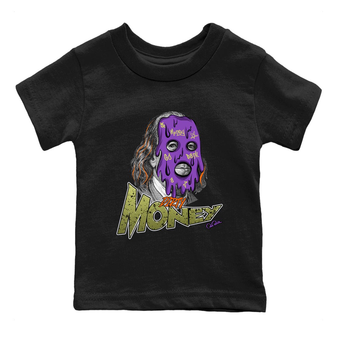 Air Jordan 4 Canyon Purple shirt to match jordans Dirty Money sneaker tees AJ4 Canyon Purple SNRT Sneaker Release Tees Baby Toddler Black 2 T-Shirt, Halloween tshirt