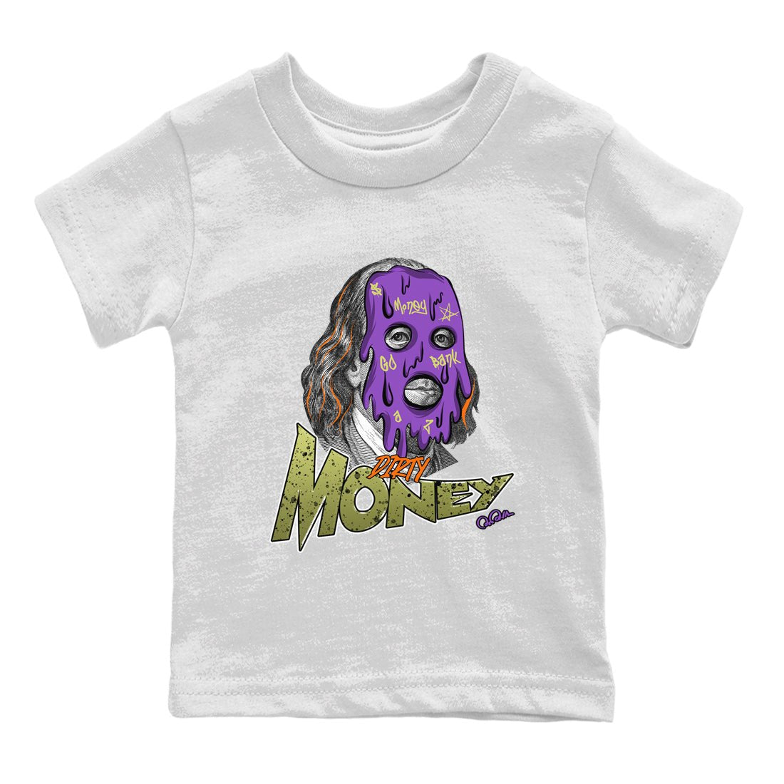 Air Jordan 4 Canyon Purple shirt to match jordans Dirty Money sneaker tees AJ4 Canyon Purple SNRT Sneaker Release Tees Baby Toddler White 2 T-Shirt, Halloween tshirt