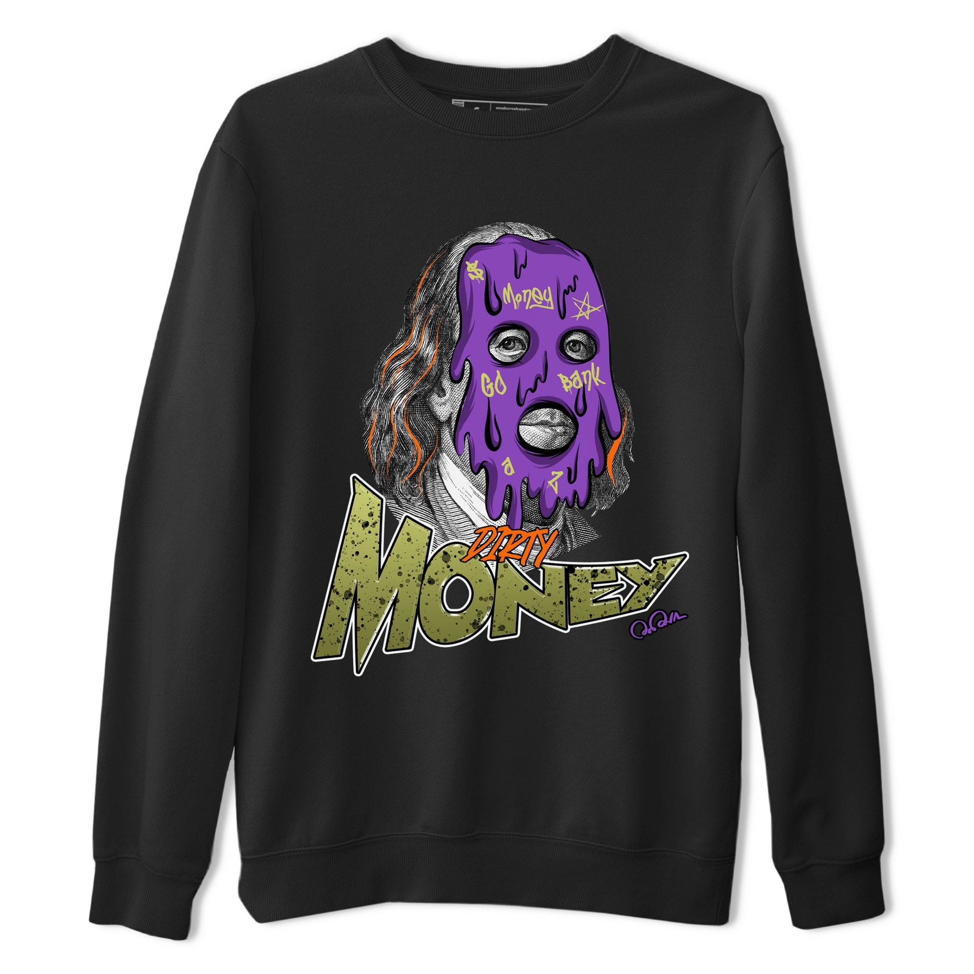 Air Jordan 4 Canyon Purple shirt to match jordans Dirty Money sneaker tees AJ4 Canyon Purple SNRT Sneaker Release Tees Unisex Black 2 T-Shirt, Halloween tshirt