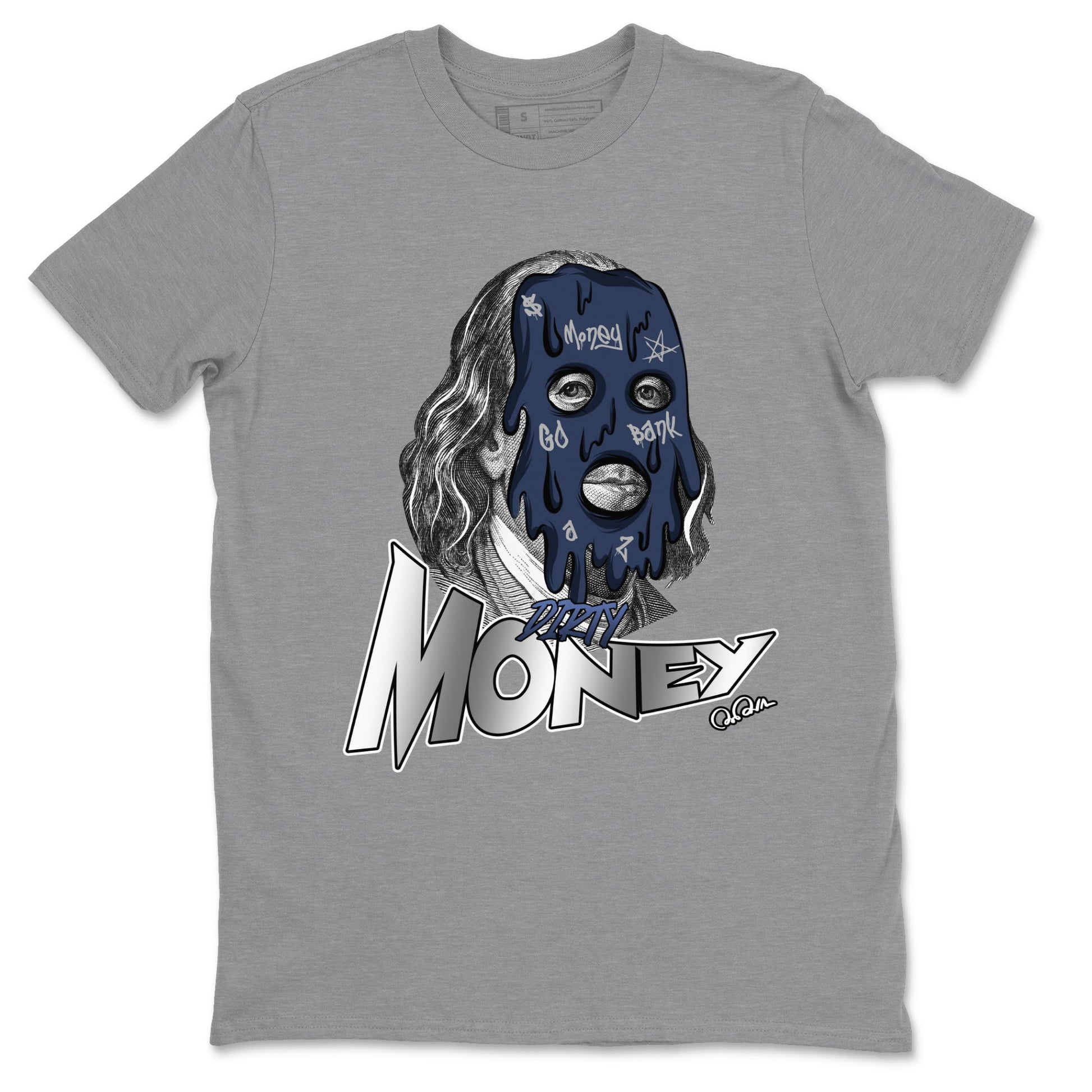 Air Jordan 5 Georgetown Sneaker Match Tees Dirty Money Sneaker Tees AJ5 Georgetown Sneaker Release Tees Unisex Shirts Heather Grey 2