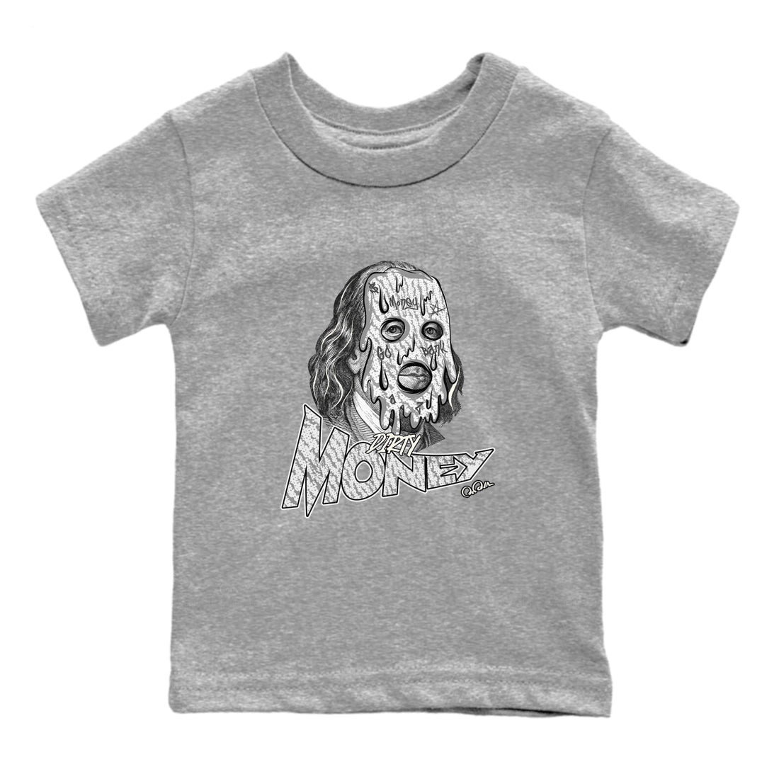 Yeezy 350 Static shirt to match jordans Dirty Money sneaker tees Adidas Yeezy 350 Static SNRT Sneaker Release Tees Baby Toddler Heather Grey 2 T-Shirt