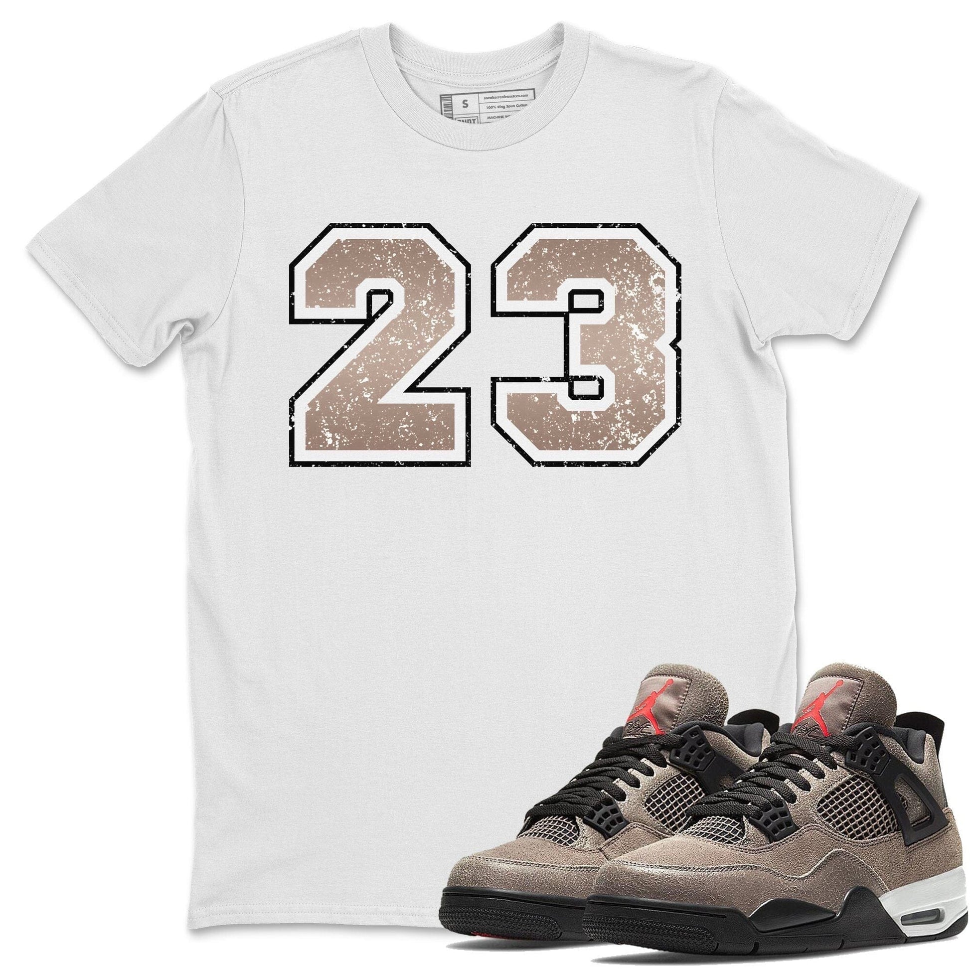 Jordan 4 Taupe Haze Sneaker Match Tees Distressed 23 Sneaker Tees Jordan 4 Taupe Haze Sneaker Release Tees Unisex Shirts