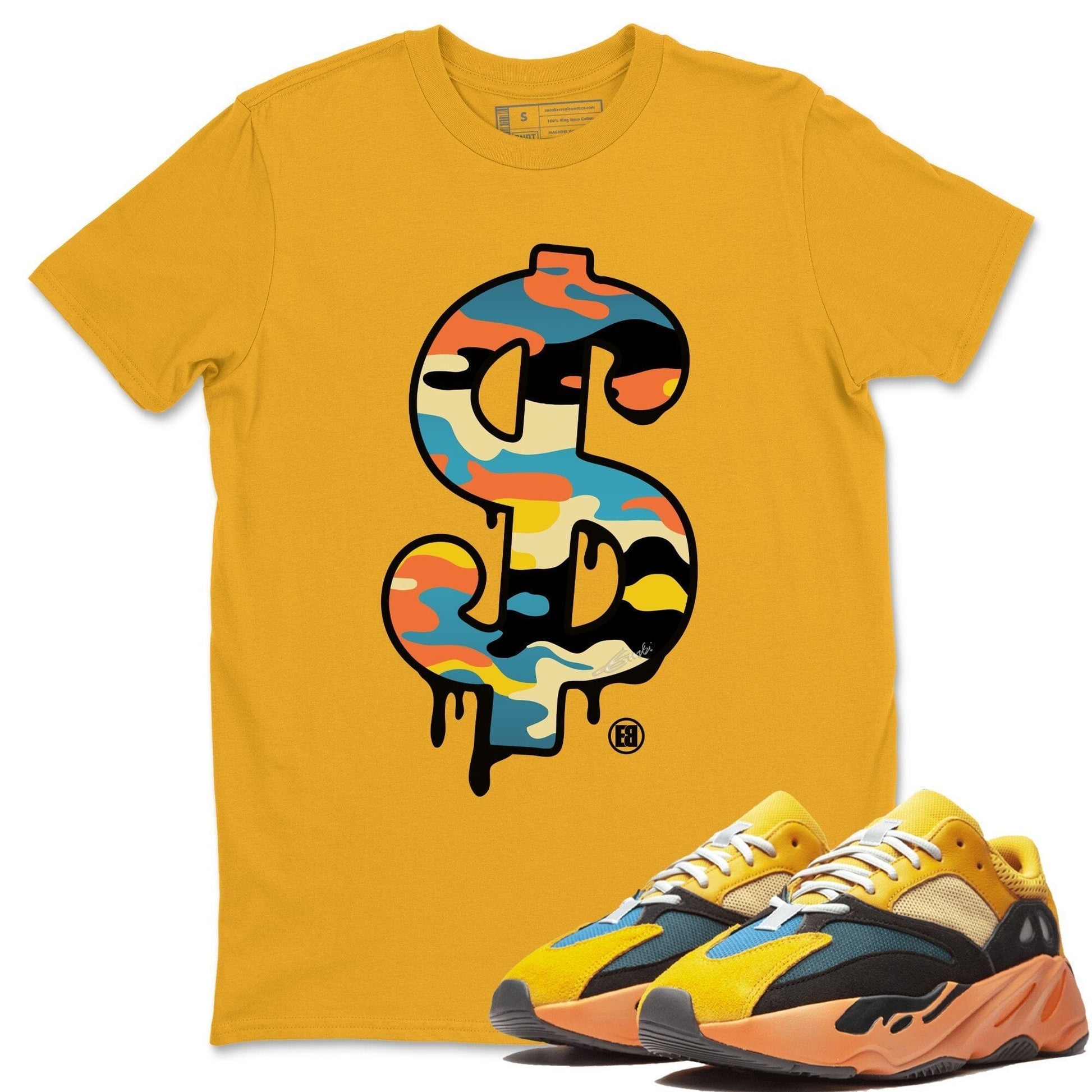 Yeezy 700 Sun Sneaker Match Tees Dollar Camo Sneaker Tees Yeezy 700 Sun Sneaker Release Tees Unisex Shirts
