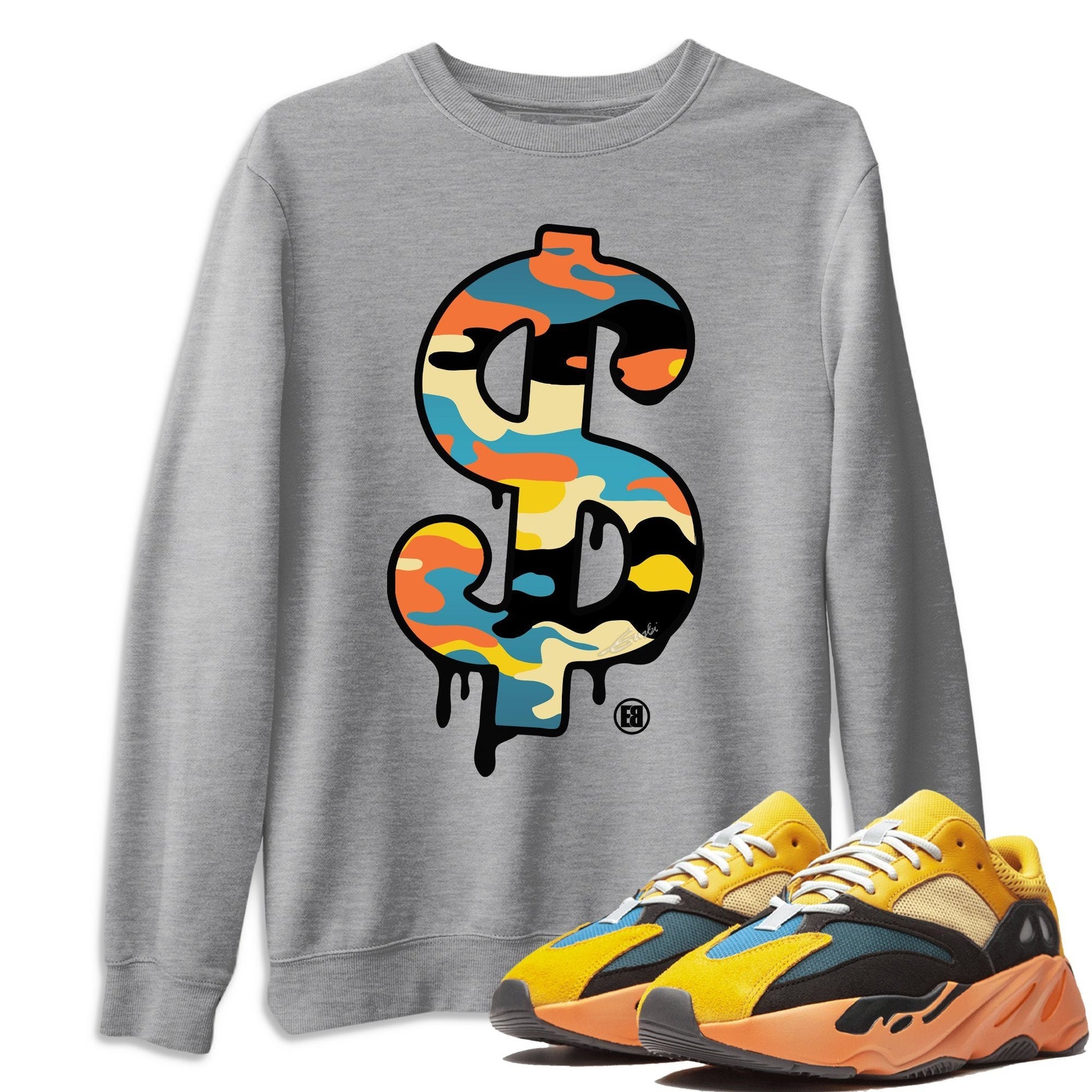 Yeezy 700 Sun Sneaker Match Tees Dollar Camo Sneaker Tees Yeezy 700 Sun Sneaker Release Tees Unisex Shirts