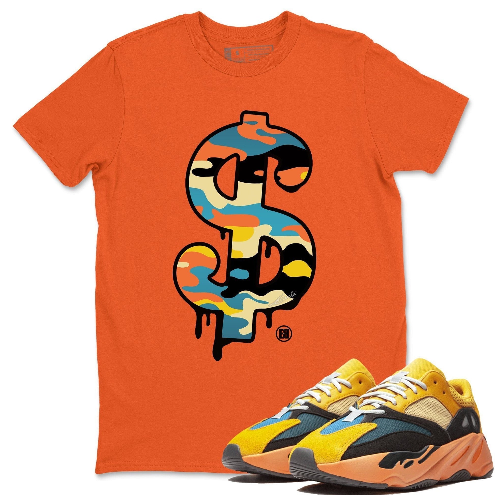 Yeezy 700 Sun Sneaker Match Tees Dollar Camo Sneaker Tees Yeezy 700 Sun Sneaker Release Tees Unisex Shirts