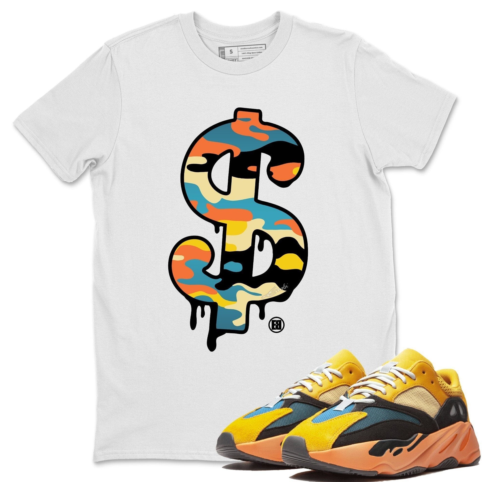 Yeezy 700 Sun Sneaker Match Tees Dollar Camo Sneaker Tees Yeezy 700 Sun Sneaker Release Tees Unisex Shirts