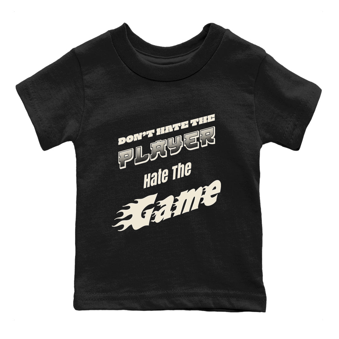 Dunk Cacao Wow shirt to match jordans Don't Hate The Player sneaker tees Dunk Cacao Wow SNRT Sneaker Release Tees Baby Toddler Black 2 T-Shirt
