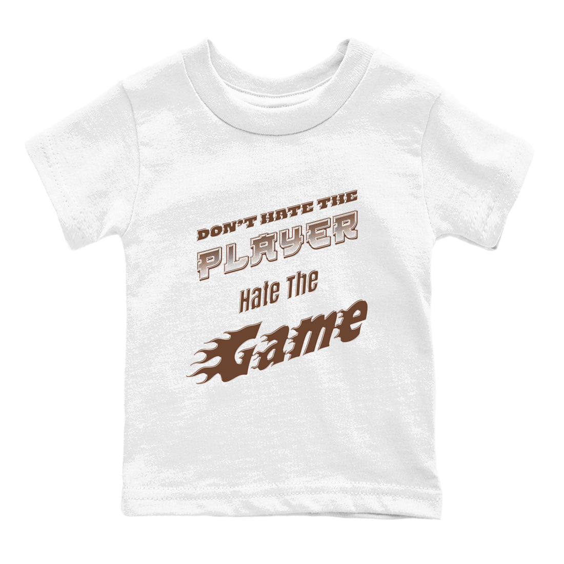 Dunk Cacao Wow shirt to match jordans Don't Hate The Player sneaker tees Dunk Cacao Wow SNRT Sneaker Release Tees Baby Toddler White 2 T-Shirt