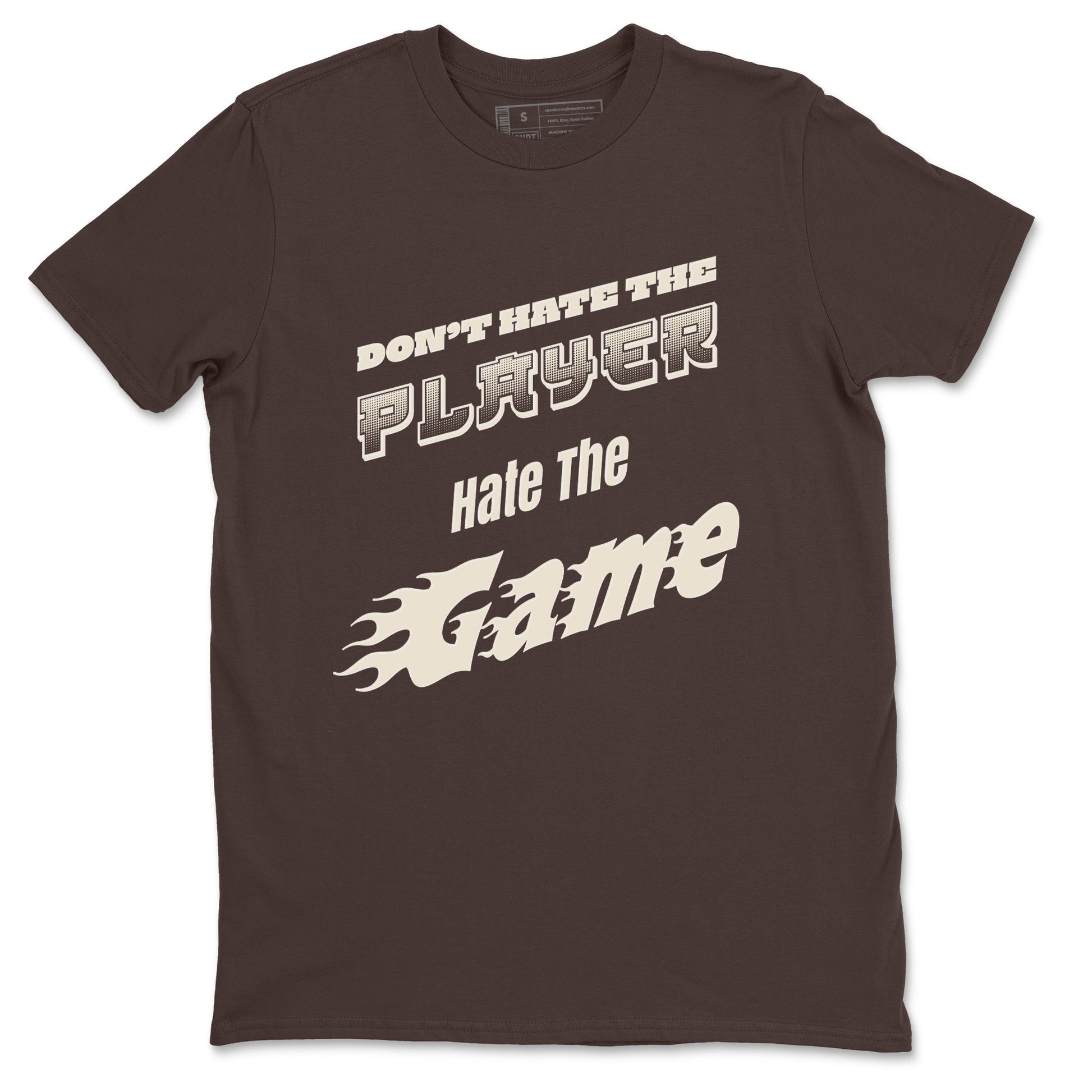 Dunk Cacao Wow shirt to match jordans Don't Hate The Player sneaker tees Dunk Cacao Wow SNRT Sneaker Release Tees Unisex Dark Chocolate 2 T-Shirt