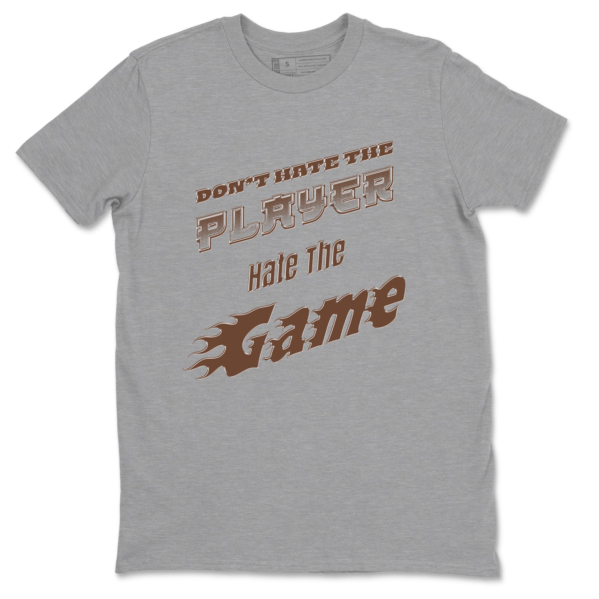 Dunk Cacao Wow shirt to match jordans Don't Hate The Player sneaker tees Dunk Cacao Wow SNRT Sneaker Release Tees Unisex Heather Grey 2 T-Shirt