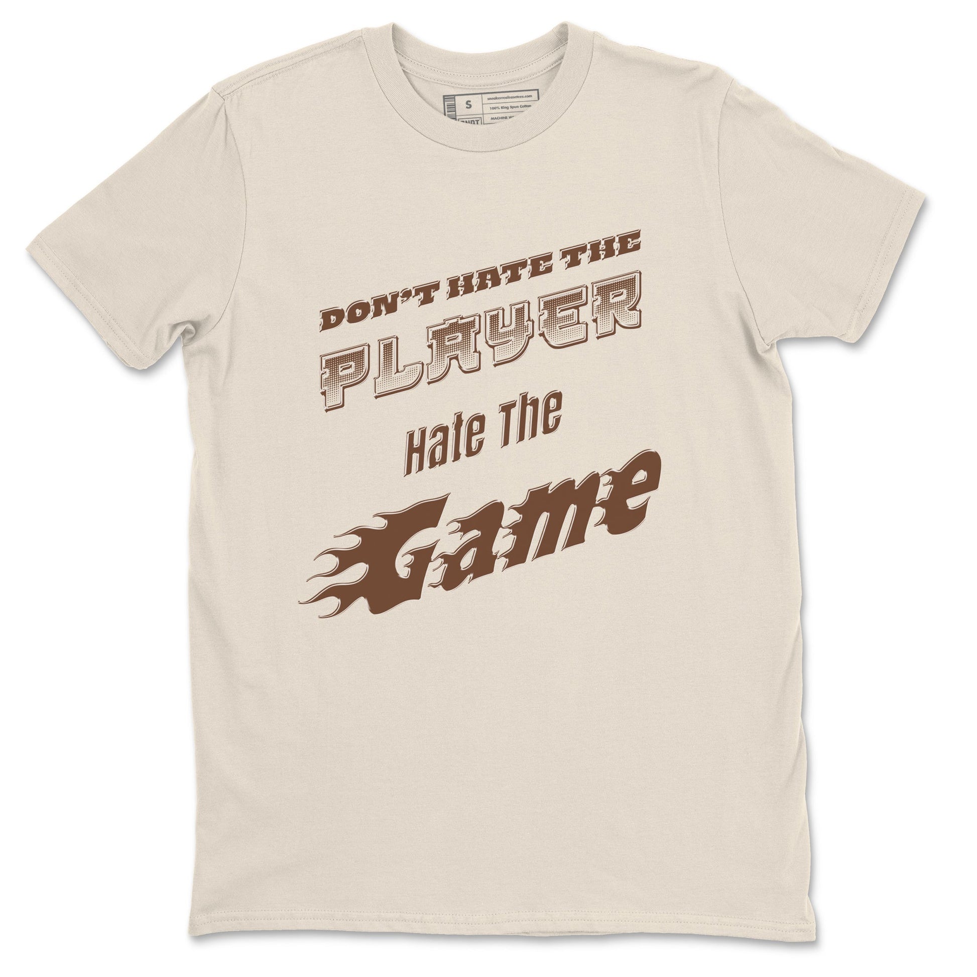 Dunk Cacao Wow shirt to match jordans Don't Hate The Player sneaker tees Dunk Cacao Wow SNRT Sneaker Release Tees Unisex Natural 2 T-Shirt