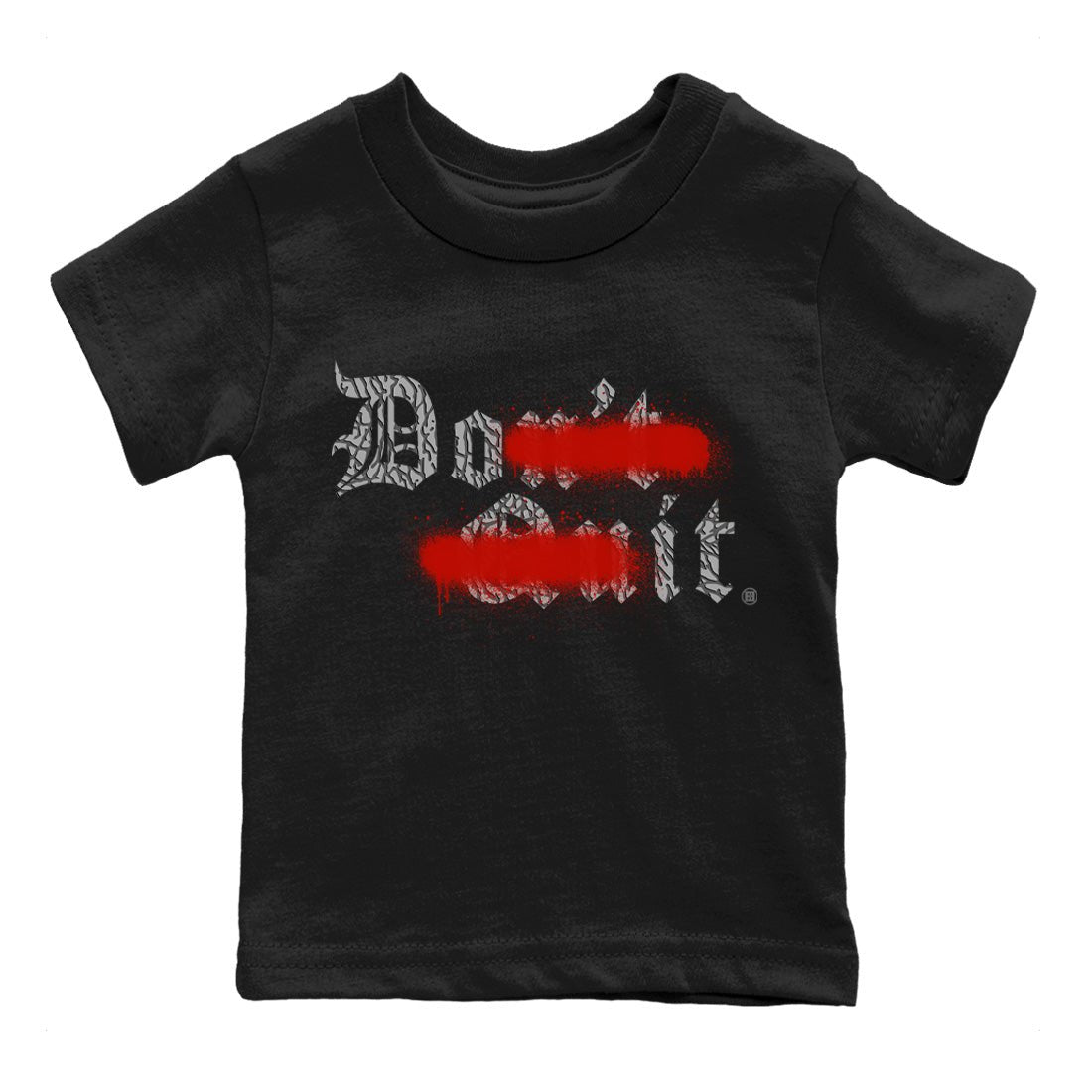 Air Jordan 3 White Cement Sneaker Match Tees Don't Quit Do It Sneaker Tees Air Jordan 3 Retro White Cement Sneaker Release Tees Kids Shirts Black 2