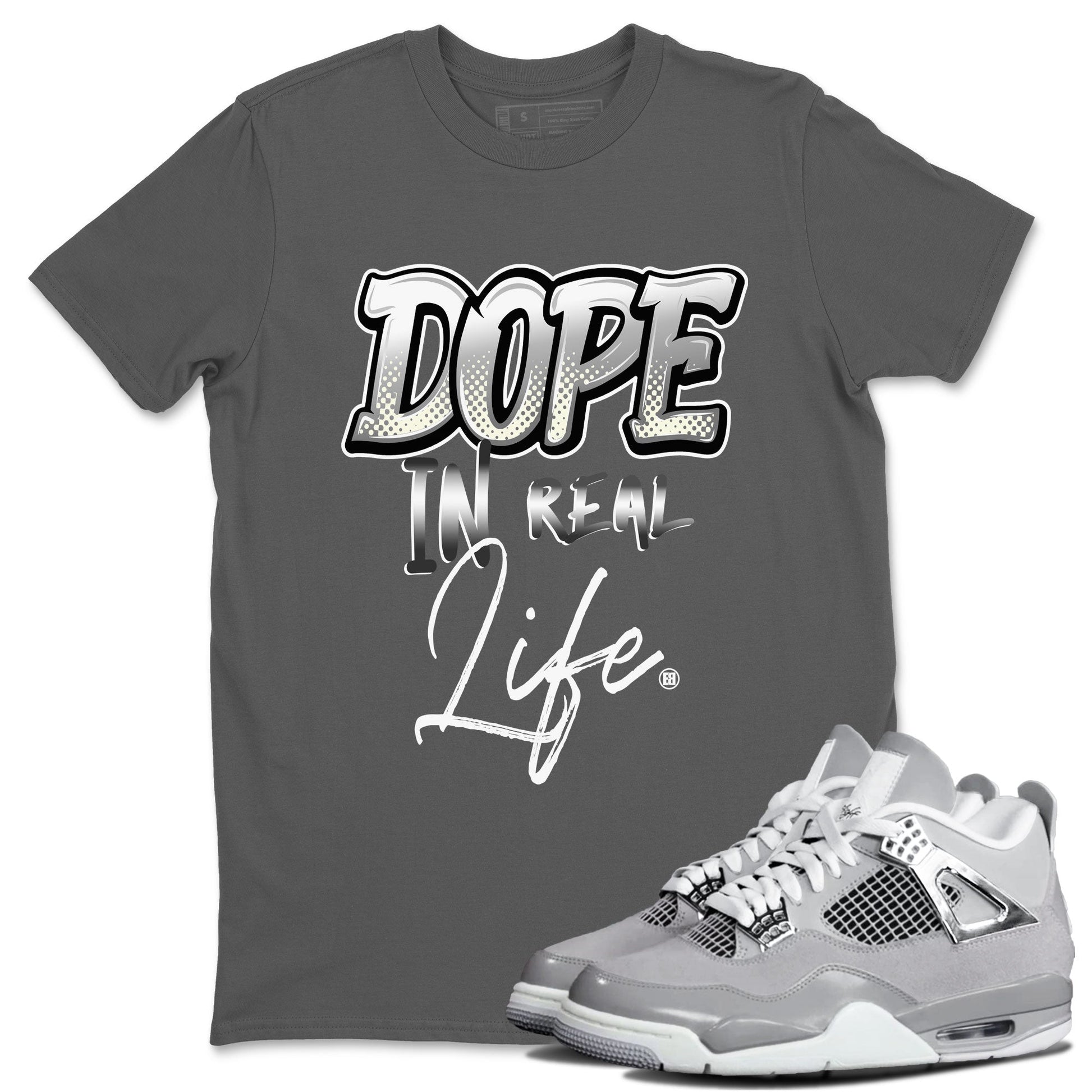 AJ4 Frozen Moments shirt to match jordans Dope In Real Life sneaker tees Crew Neck AJ4 Frozen Moments SNRT Sneaker Release Tees Unisex Casual Shirts Cool Grey 1 T-Shirt
