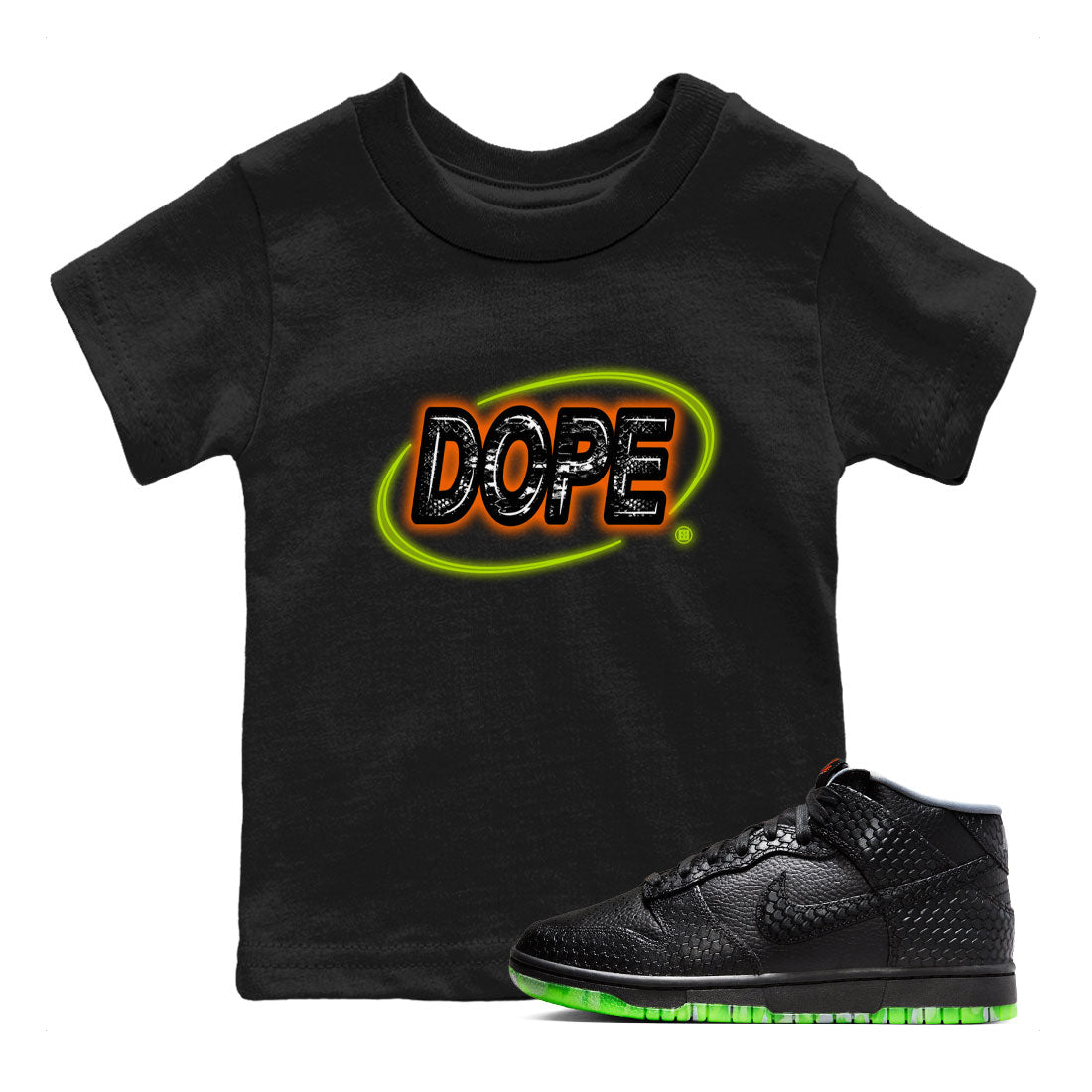 Nike Dunk Mid Halloween shirt to match jordans Dope Neon Sign sneaker tees Dunk Mid Halloween SNRT Sneaker Tees Baby Toddler Black 1 T-Shirt