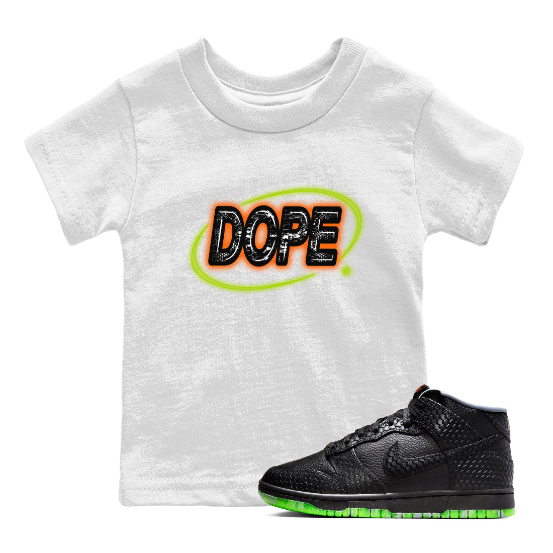 Nike Dunk Mid Halloween shirt to match jordans Dope Neon Sign sneaker tees Dunk Mid Halloween SNRT Sneaker Tees Baby Toddler White 1 T-Shirt