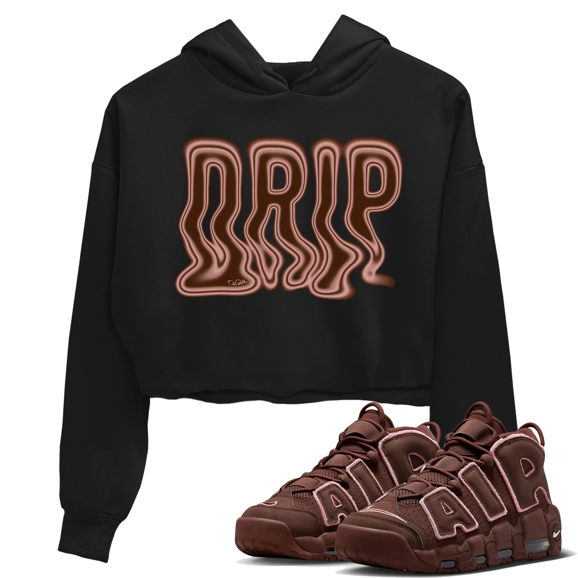 Air More Uptempo Valentines Day Sneaker Match Tees Drip Sneaker Tees Nike Uptempo Valentines Day Sneaker Release Tees Women's Shirts Black 1